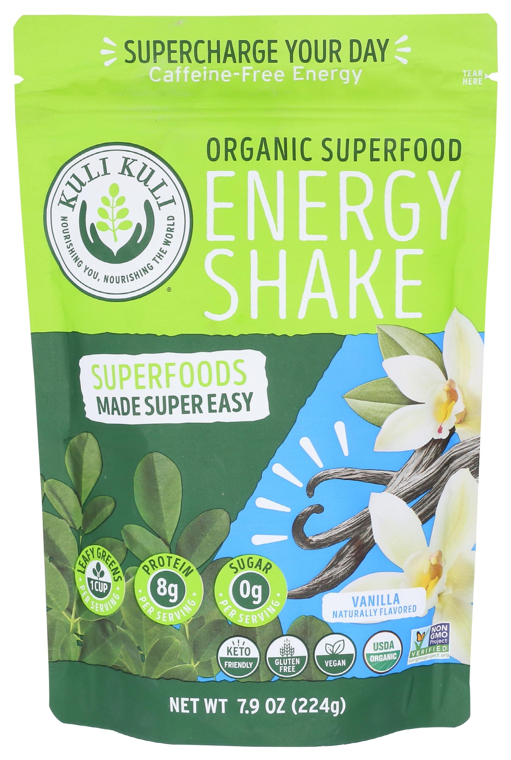 Organic Moringa Greens & Protein Superfood Smoothie Mix Powder 177511