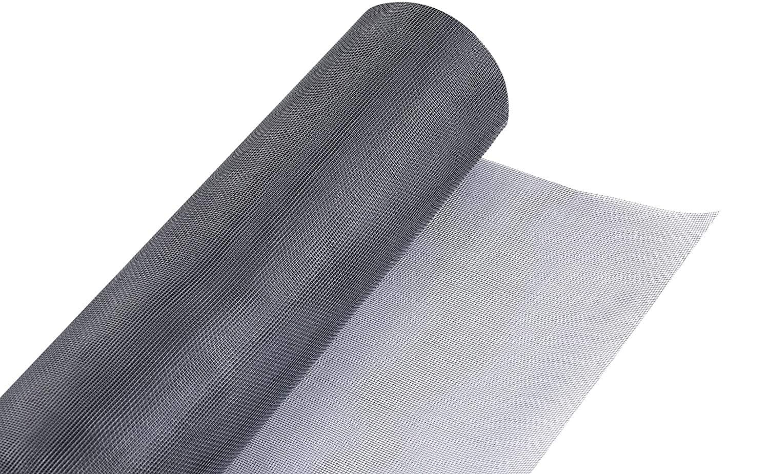 Pazaka Fiberglass Screen Roll 36" x 100' A Continuous Roll UV Protection Install and Repair Door and Window Screen (36" x 100’, Sliver Grey)