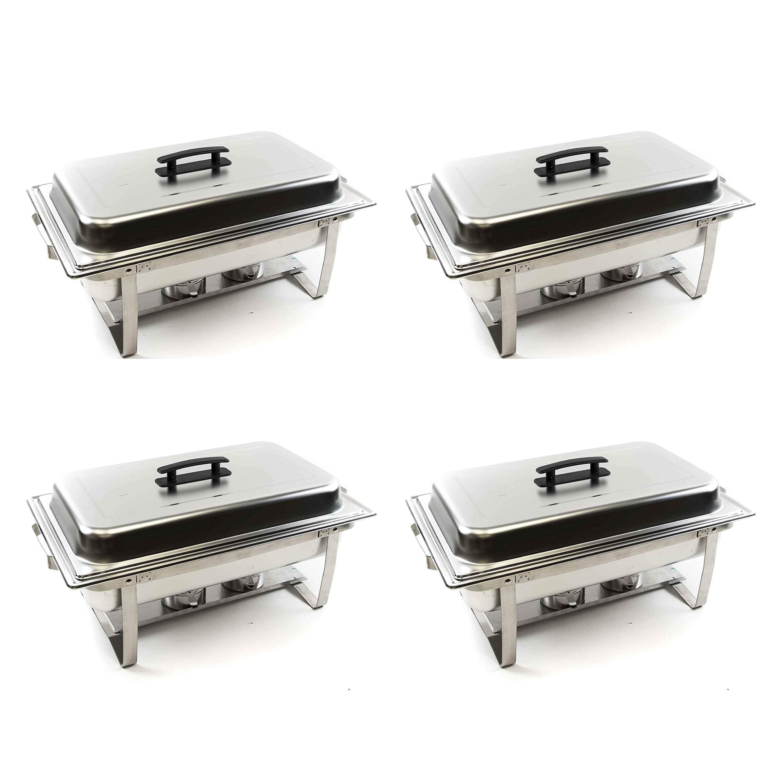 70014 4 Pack 8QT Chafing Dish High Grade Stainless Steel Chafer Complete Set, 8 QT