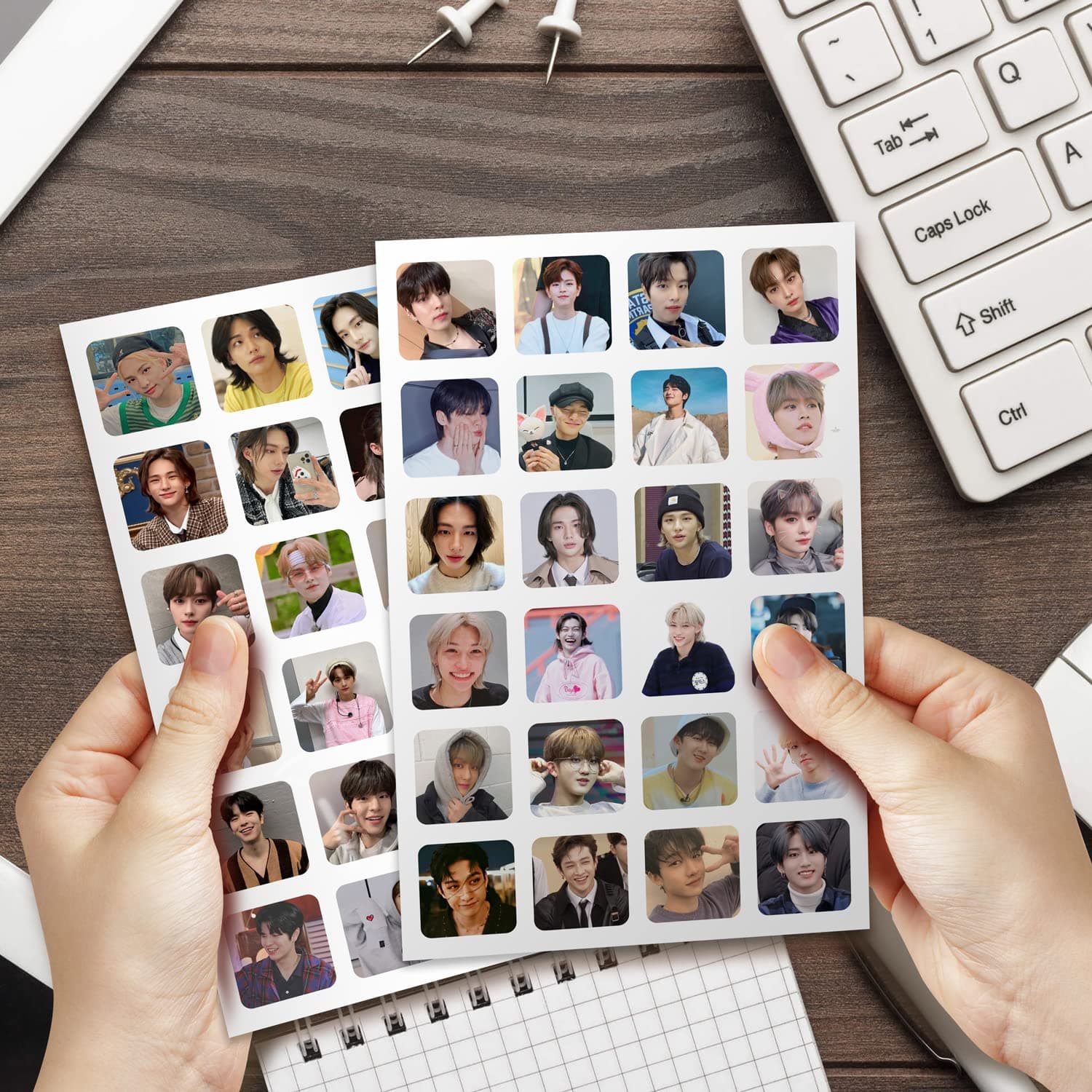 NS TradingStray Kids Cute Small Photo Stickers Set of 4 Sheets (96 Stickers), Vinyl