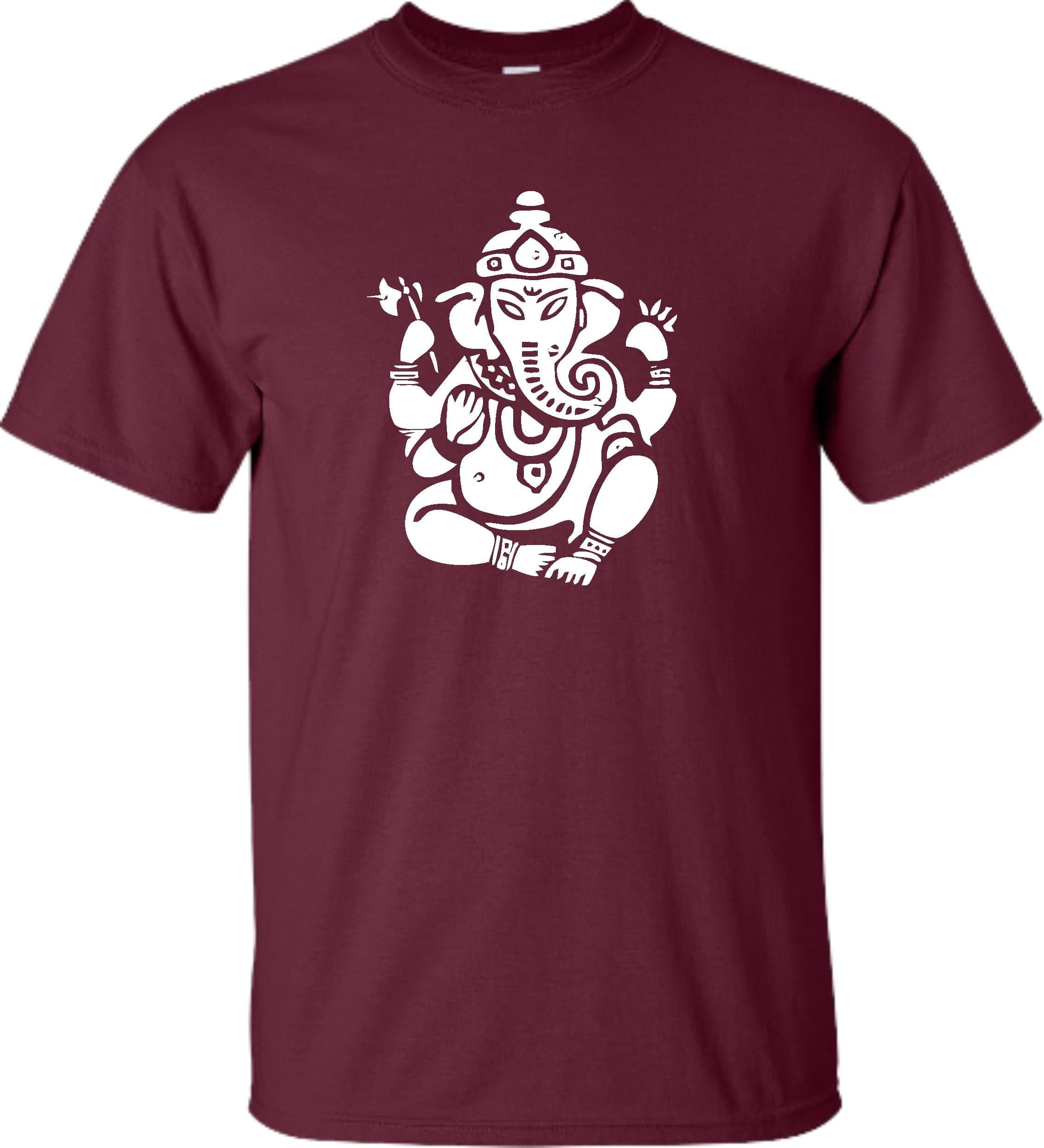 Go All Out Large Maroon Adult Ganesh Lord Ganesha Hindu T-Shirt