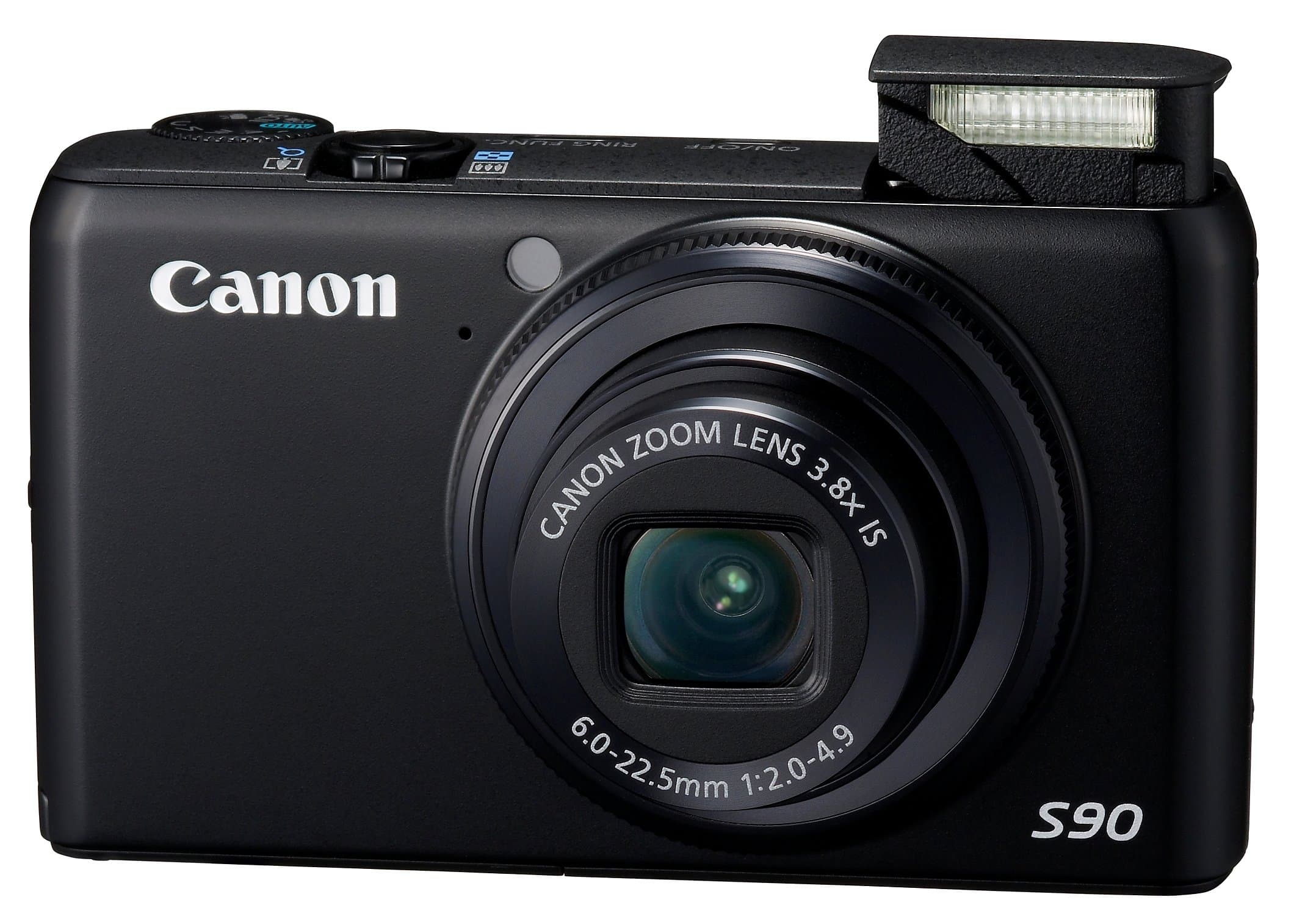 Canon PowerShot S90 10MP Digital Camera with 3.8X Wide Angle Optical Image Stabilized Zoom and 3-Inch LCD (Old Model)