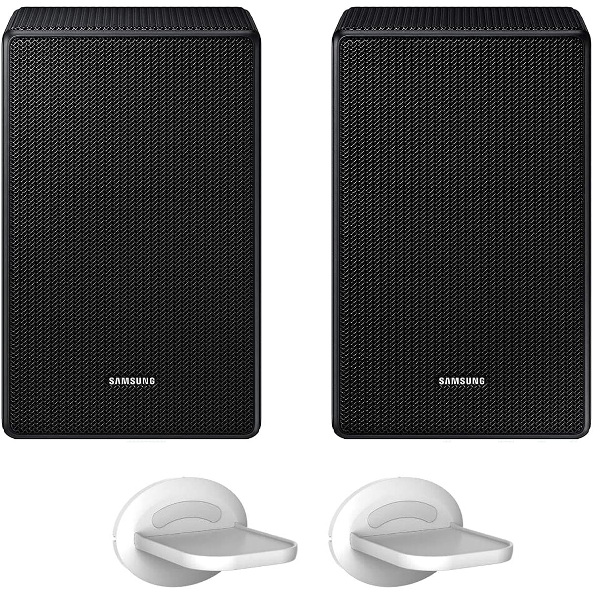 Samsung SWA-9500S Wireless Rear Speaker Kit w/Dolby Atmos & DTS:X 2.0.2ch SWA-9500S/ZA for Soundbar Surround Sound Home Theater Expansion Bundle with Deco Gear 2 Pack Wall Mount Shelf Stands