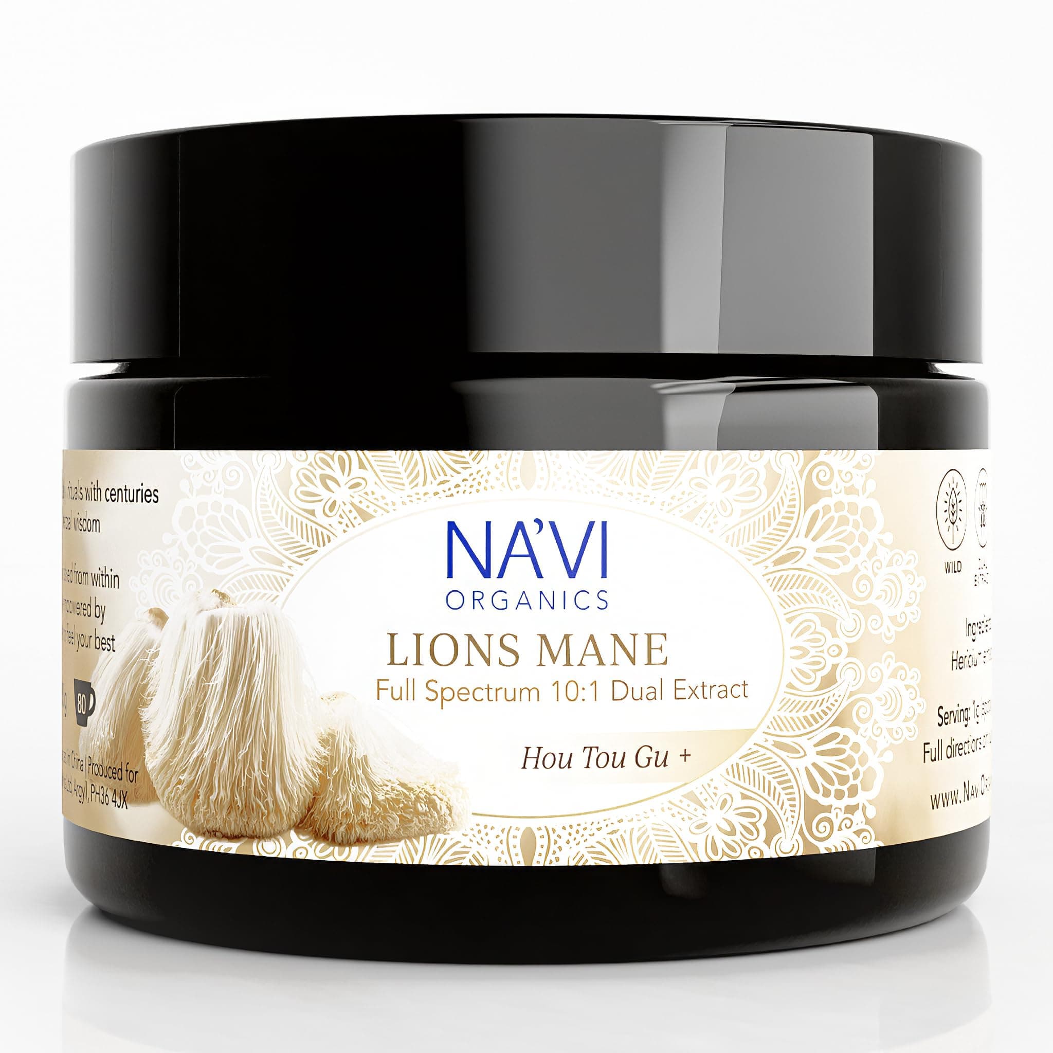 Full Spectrum Lions Mane Mushroom (Dual Extraction) Extract Powder - Wild Cultivated (80g)