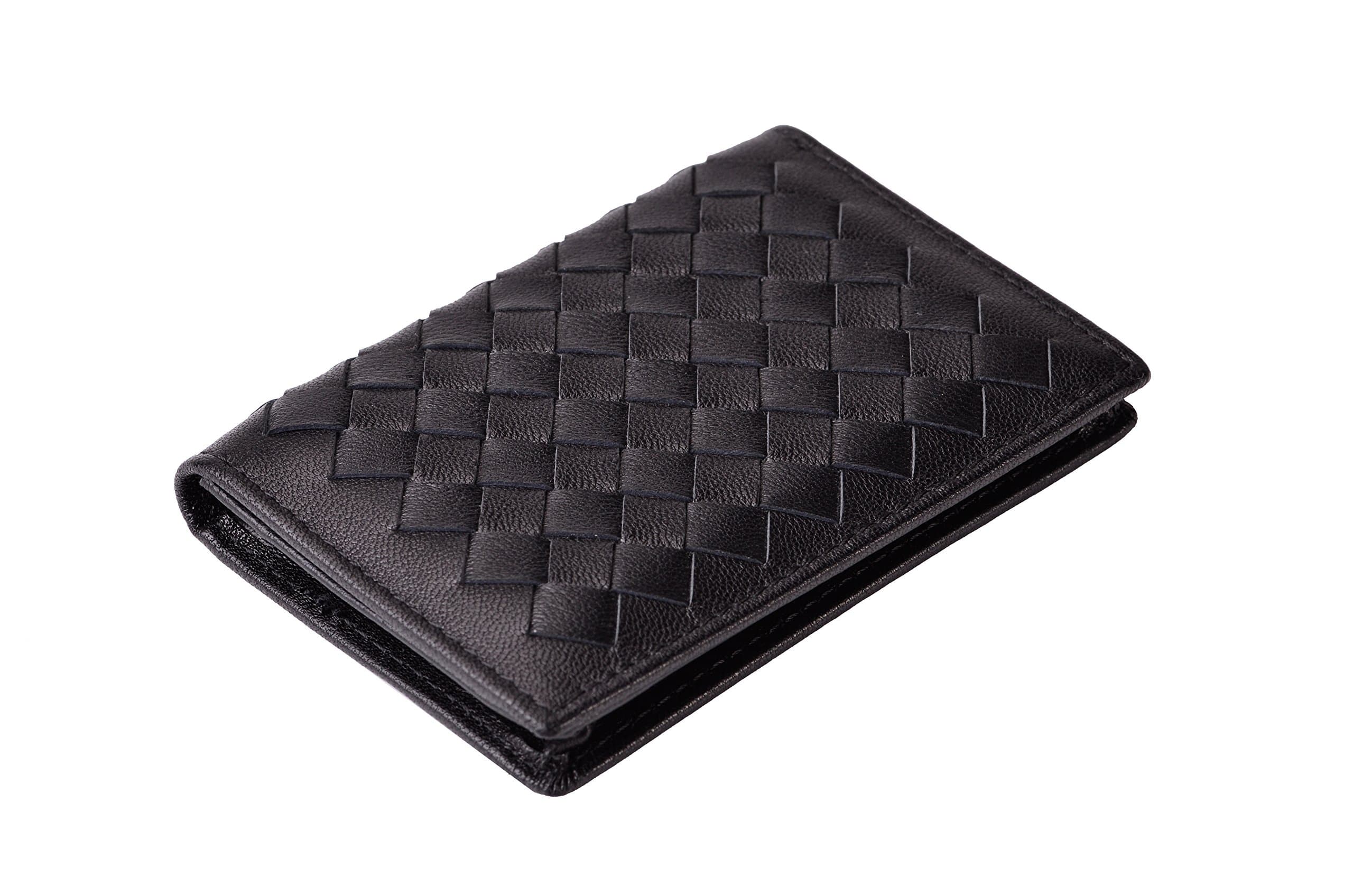 Birsppy Tarhoo Slim Soft Sheepskin Genuine Leather Card Holder，Card Case Hold 40 Business Cards in Gift Box for Men and Women (Black)