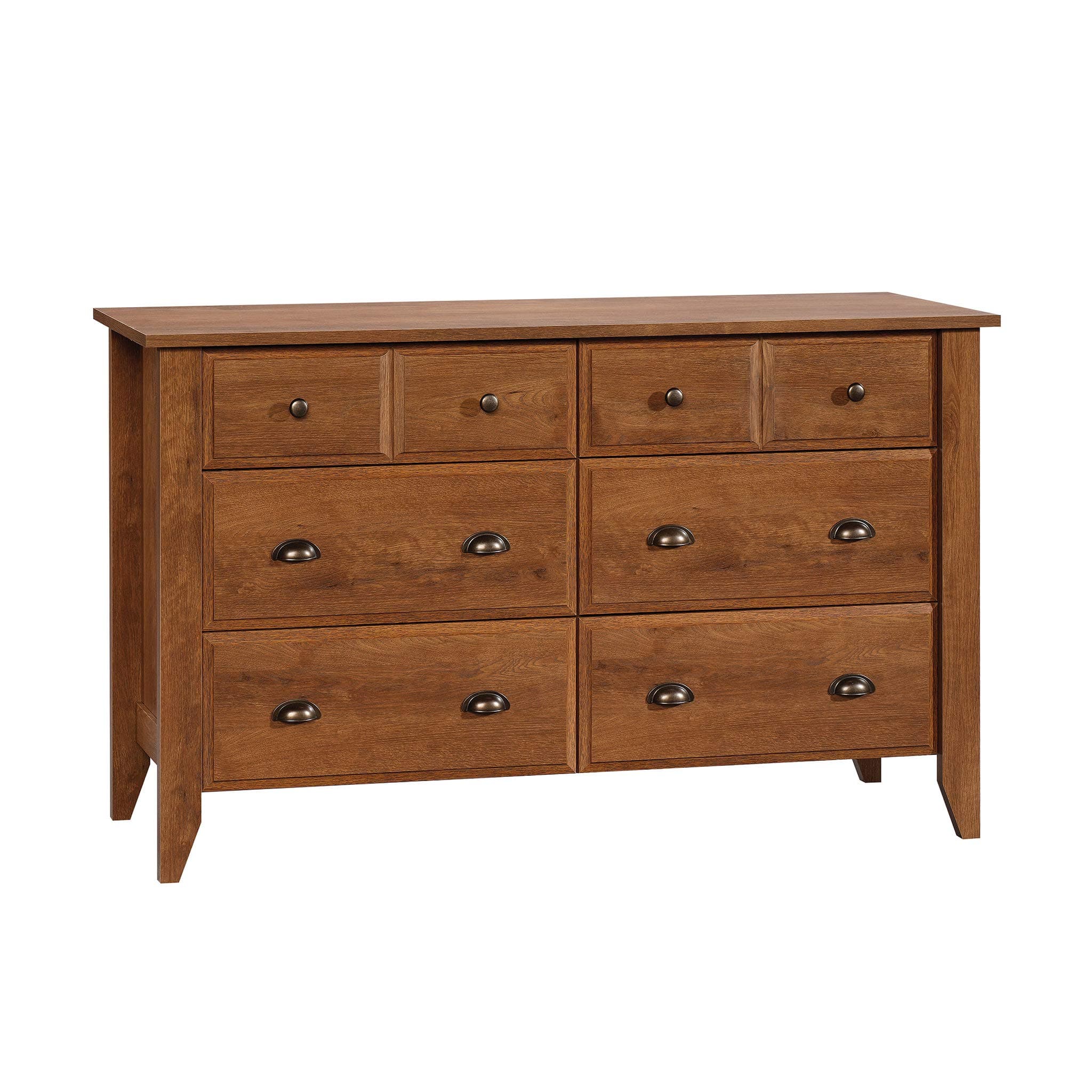 Shoal Creek 6 Drawer Bedroom Dresser Chest of Drawers, in Oiled Oak finish
