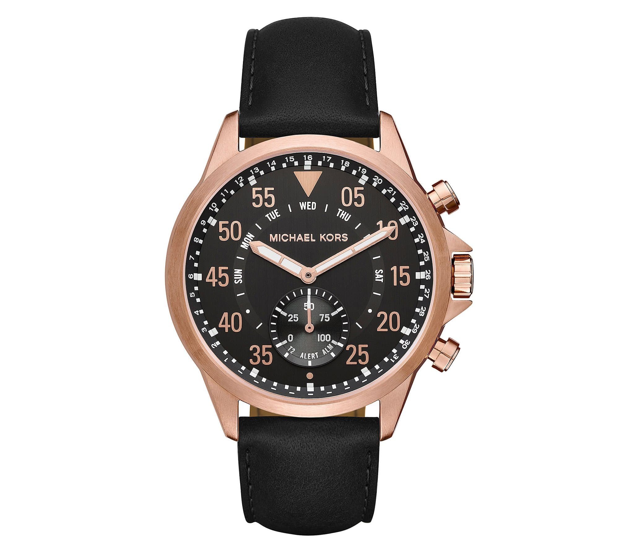 Michael Kors Men's Rose Goldtone Strap Gage Hybrid Watch