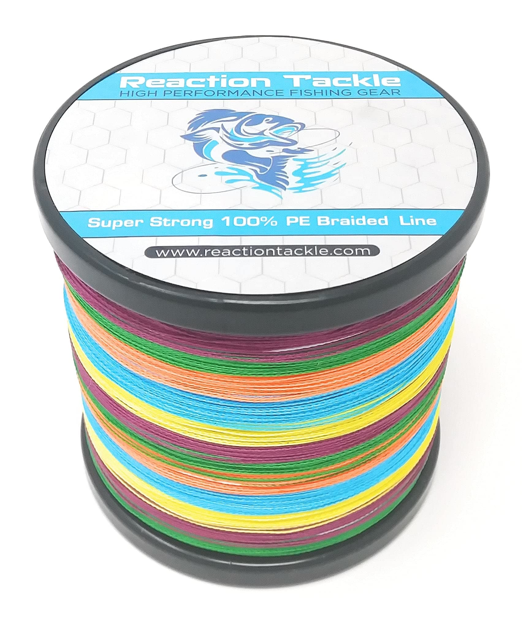 Reaction TackleBraided Fishing Line - Pro Grade Power Performance for Saltwater or Freshwater Fish - Colored Fishing Line Braid for Extra Visibility
