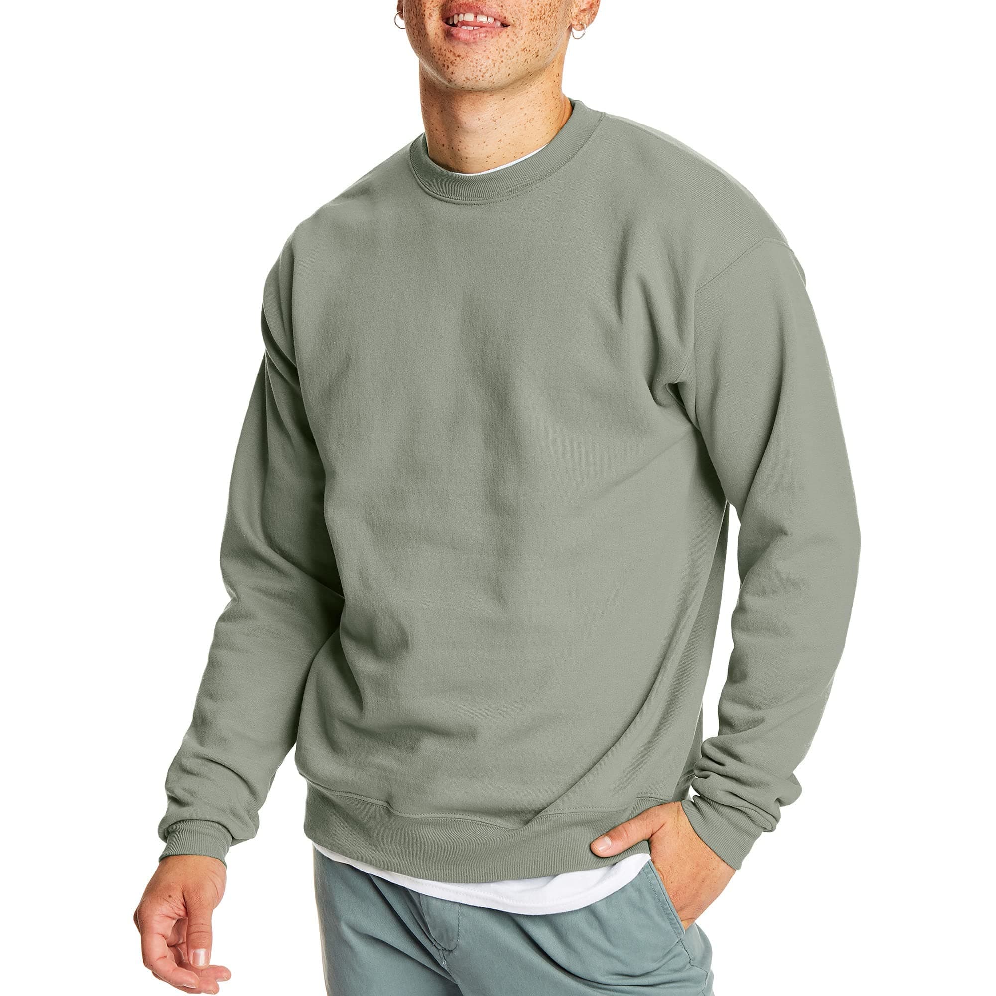 Men's Sweatshirt, EcoSmart Fleece Crewneck Sweatshirt, Big & Tall Available, 1 or 2-Pack