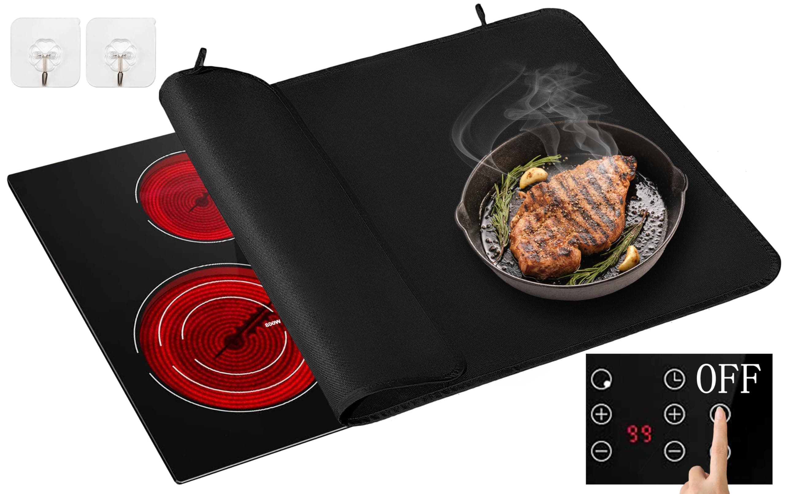 21×29.5 inch Fireproof Stove Top Cover for Electric Stove - Waterproof Electric Stove Cover, 0.6mm Thin