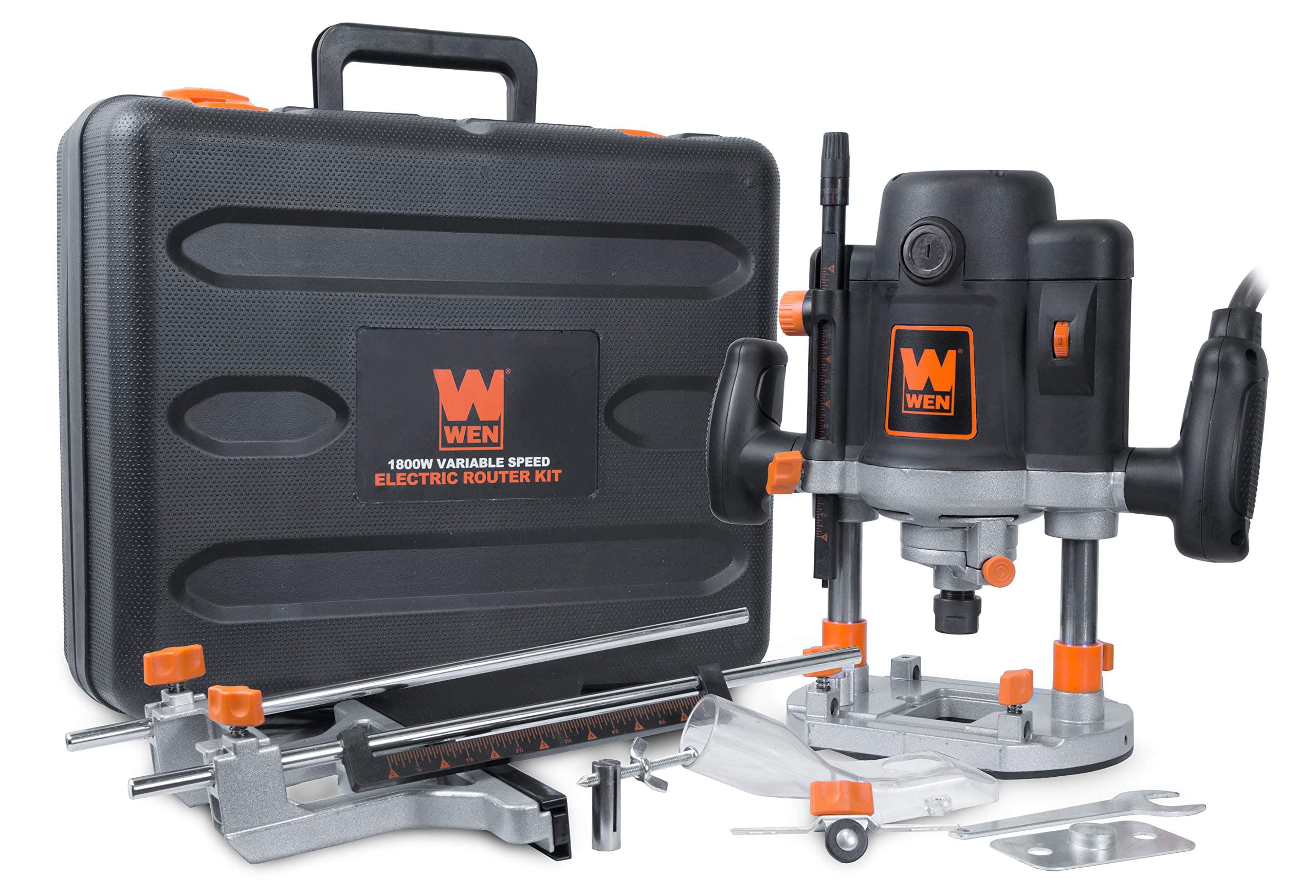 RT6033 15-Amp Variable Speed Plunge Woodworking Router Kit with Carrying Case & Edge Guide