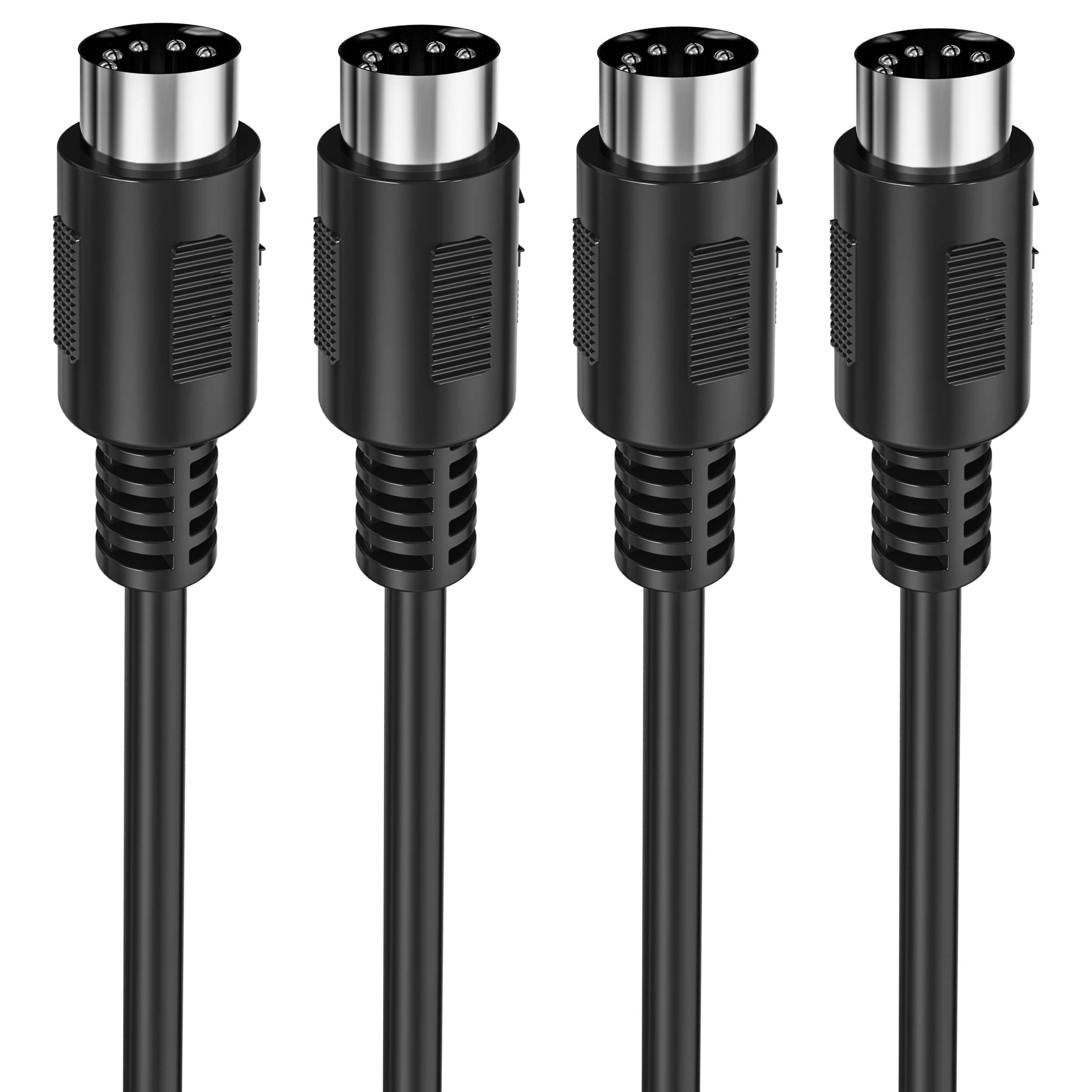 2-Pack 5-Pin DIN MIDI Cable, Mellbree Male to Male 5-Pin MIDI Cable Compatible with MIDI Keyboard, Keyboard Synth, Rack Synth, Sampler, External Sound Card, Sound Source and Other Music Gear, 1 Feet