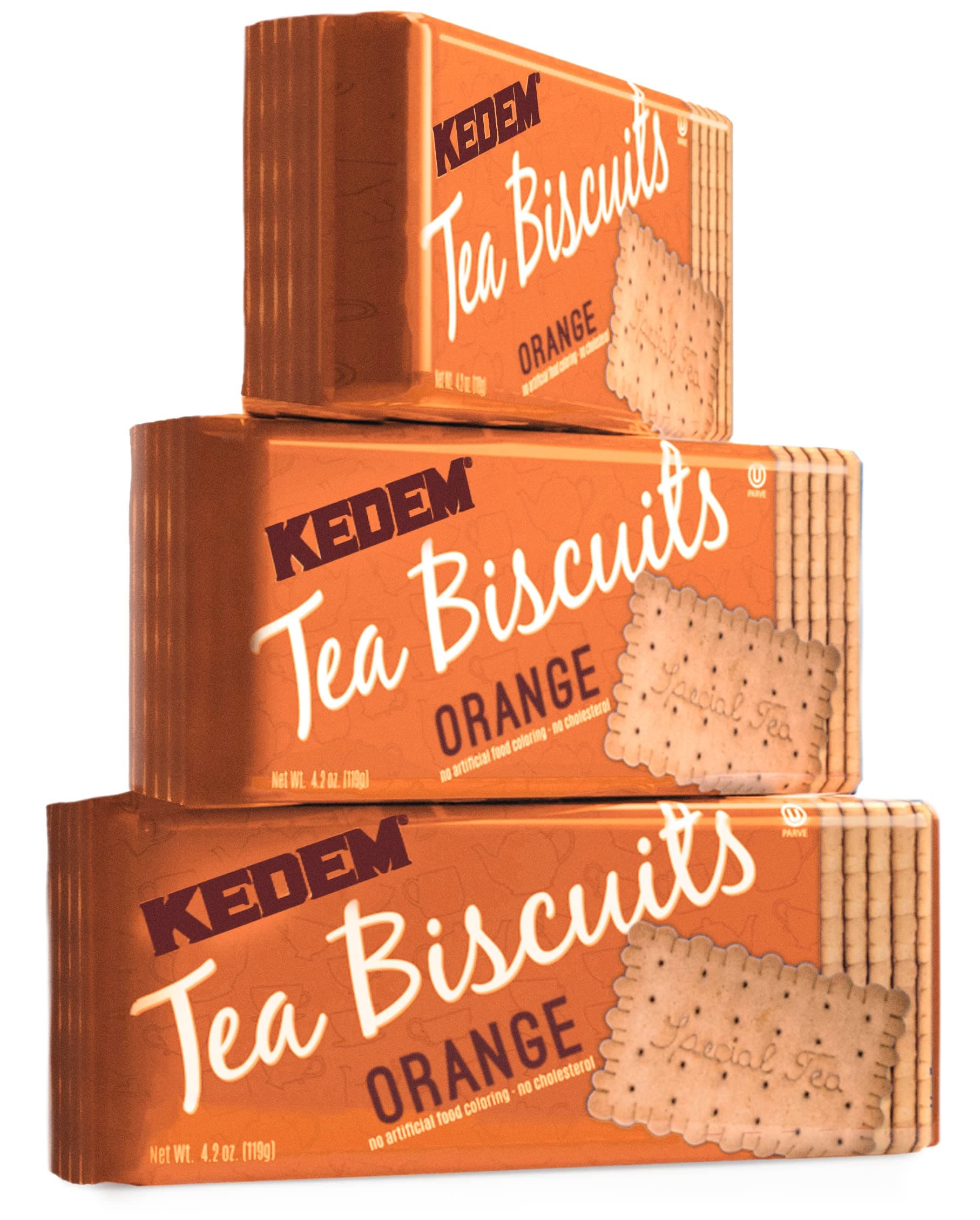 Kedem Orange Tea Biscuits 120g Bag (Pack of 3) | Thin & Crisp Tea Biscuits, Great Dunking Cookie