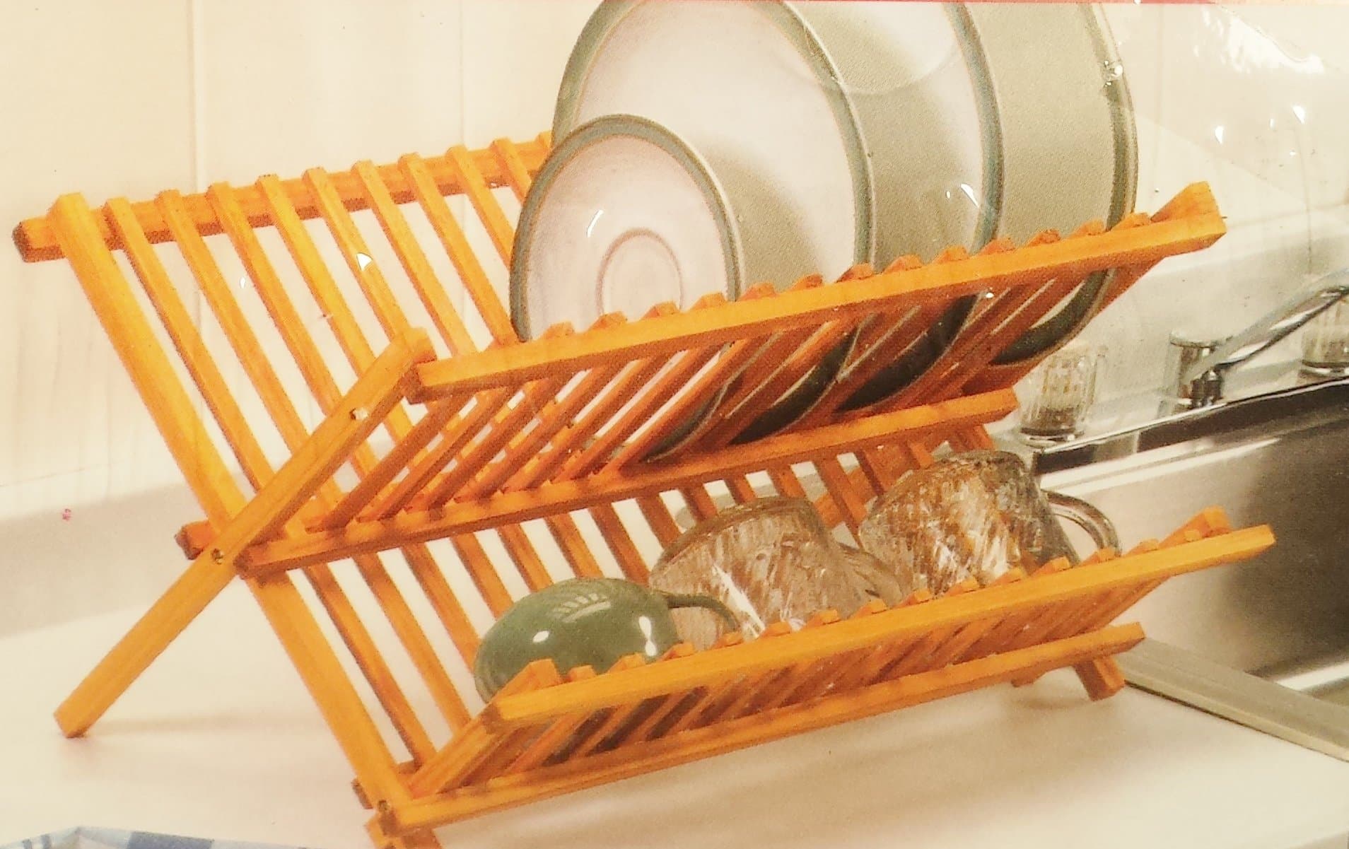 Folding Wooden Dish Rack