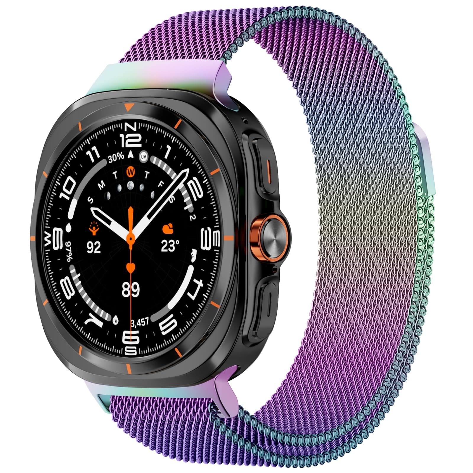 JKD Metal Band Compatible with Samsung Galaxy Watch Ultra Bands 47mm (2025/2024), Stainless Steel Mesh Loop Magnetic Clasp Wristbands Replacement Accessory Women Men for Samsung Watch Ultra Band