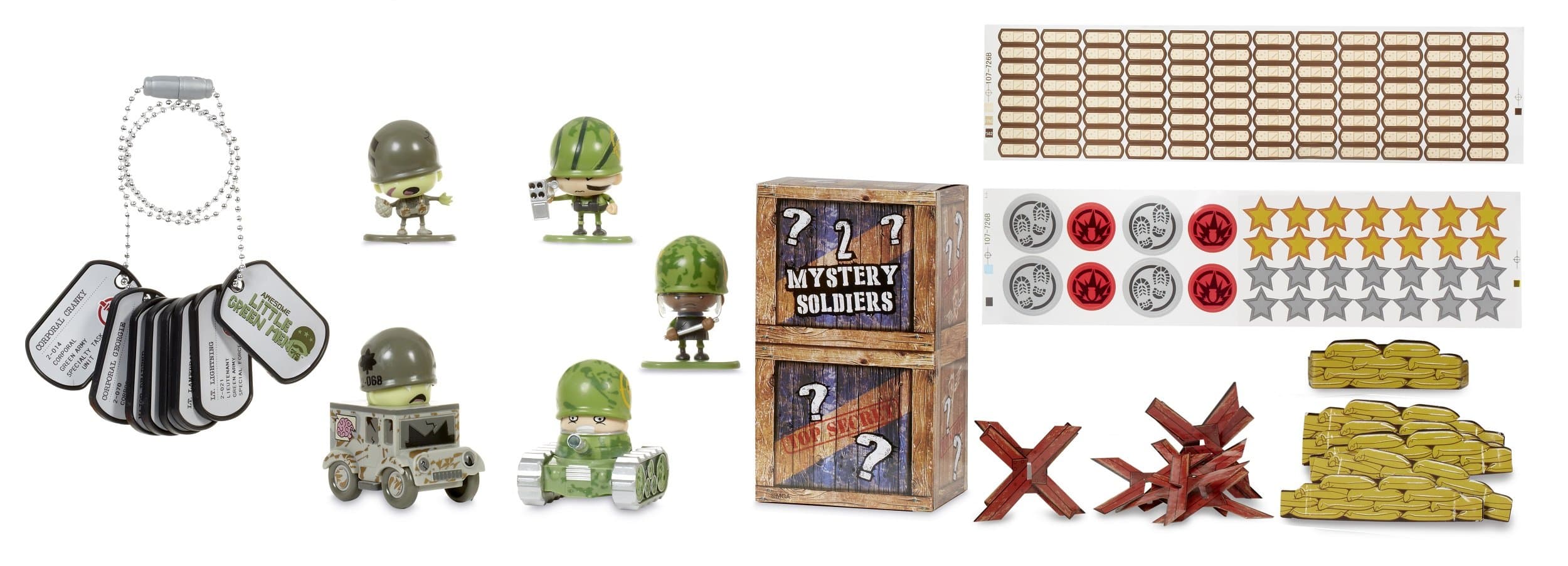 Awesome Little Green Men 8 Pc Battle Pack Series 2- Style 2 Action Figure