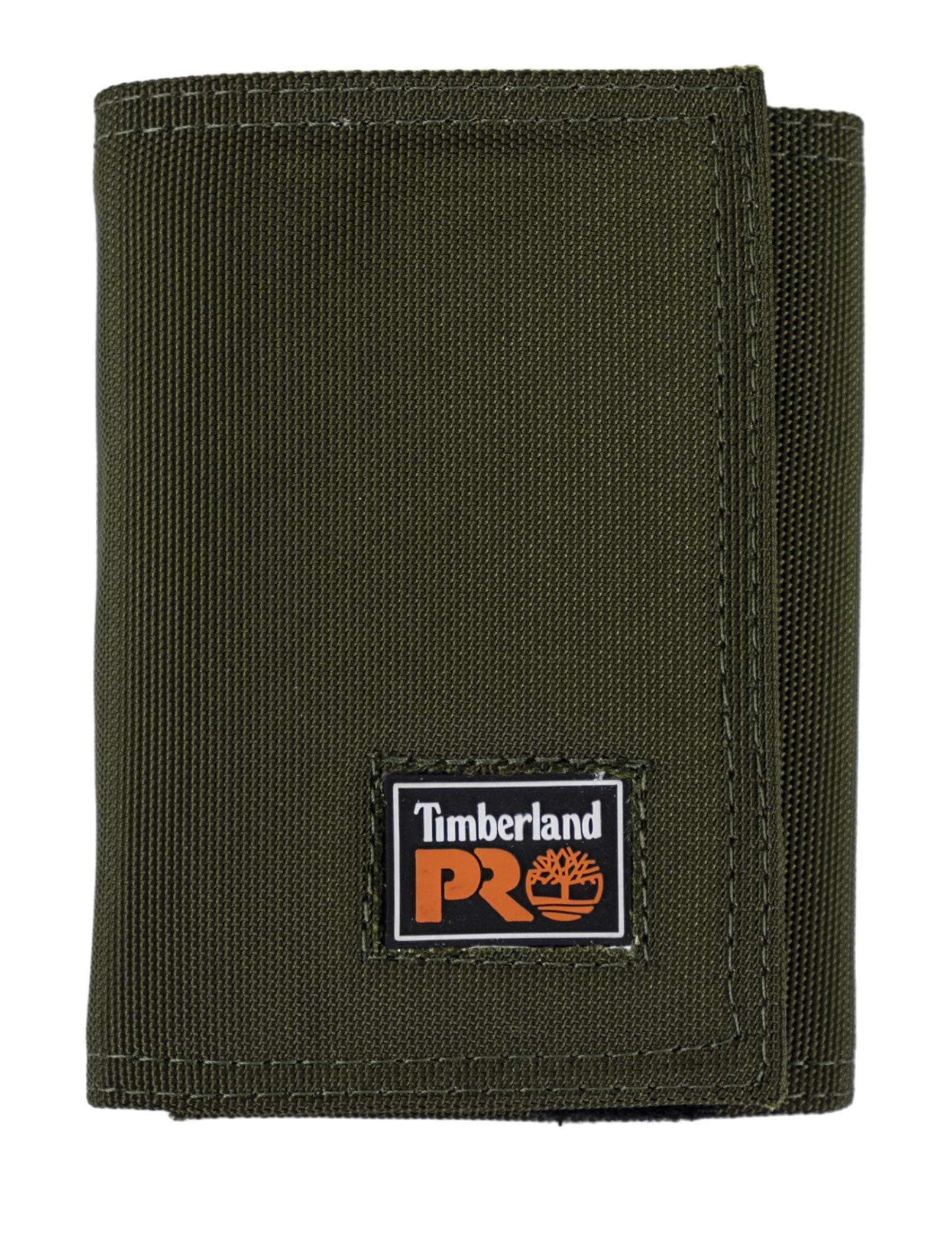 Timberland PRO Men's Cordura Nylon RFID Trifold Wallet with ID Window, olive, One Size