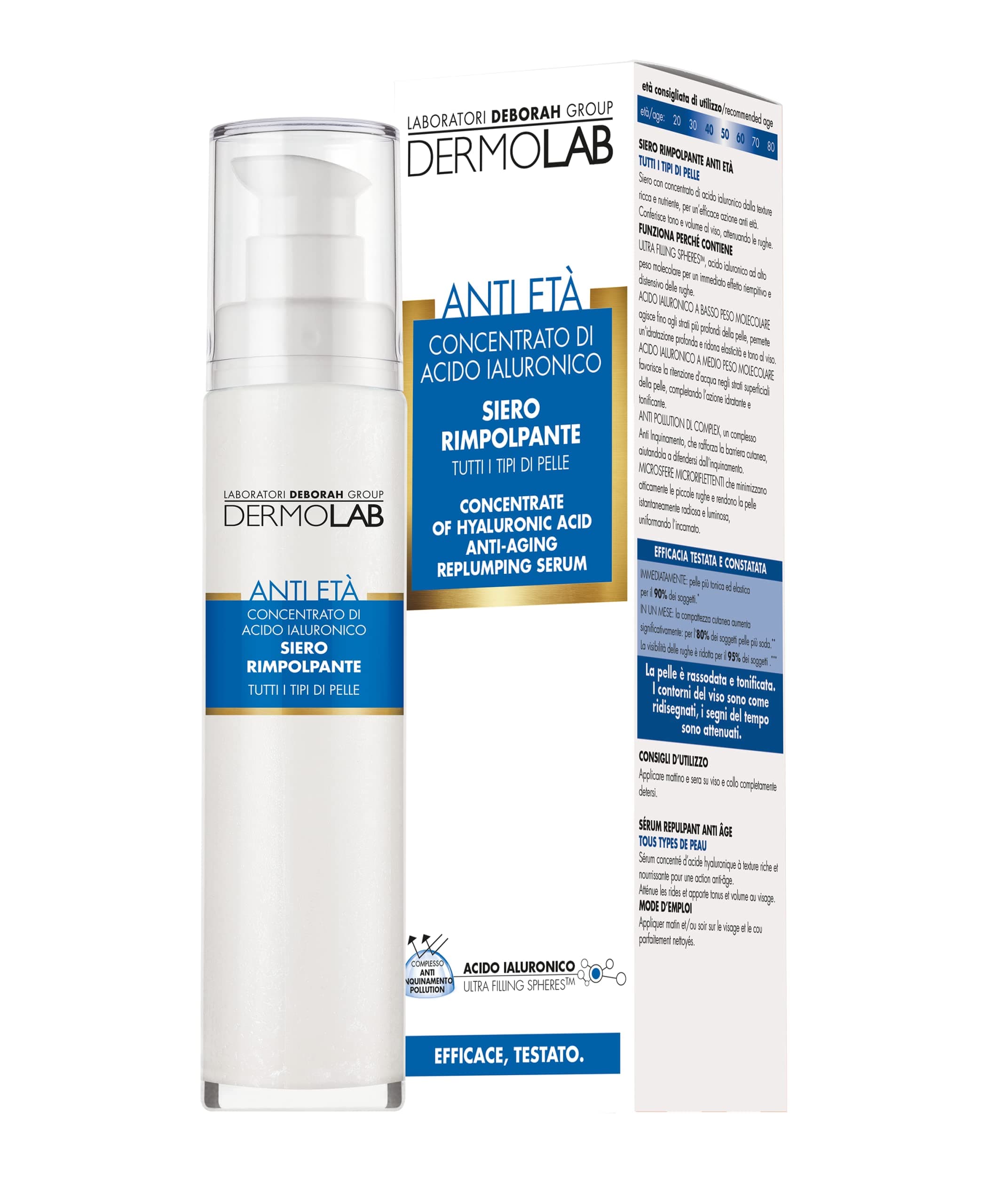 DERMOLAB Face Cream Anti-age Serum Rimpolpante 5722 Skin care 50 ml