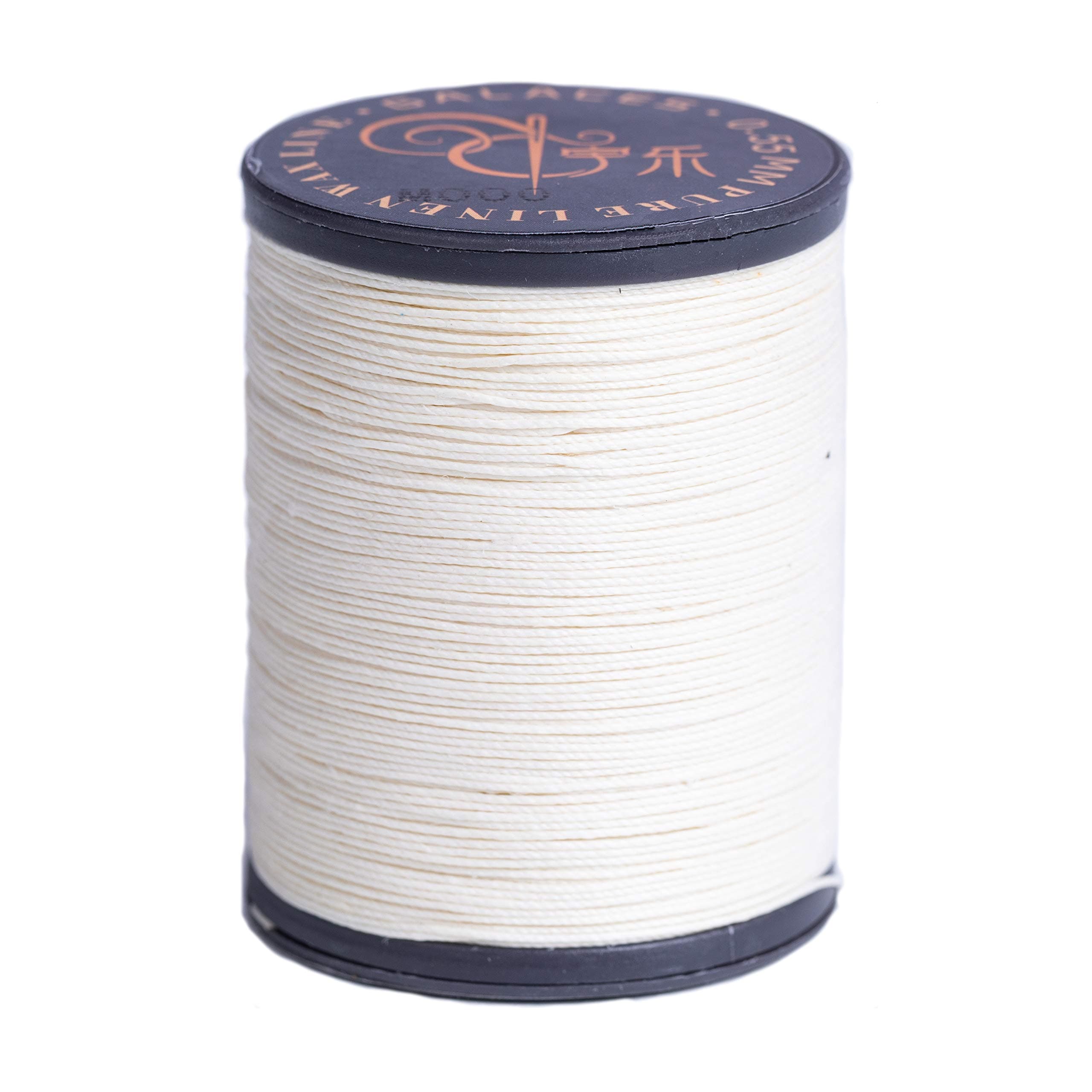 FANDOL 100% Natural Linen Thread Waxed Thread for Bookbingding, Leather Sewing, Beading or Macrame (Natural)