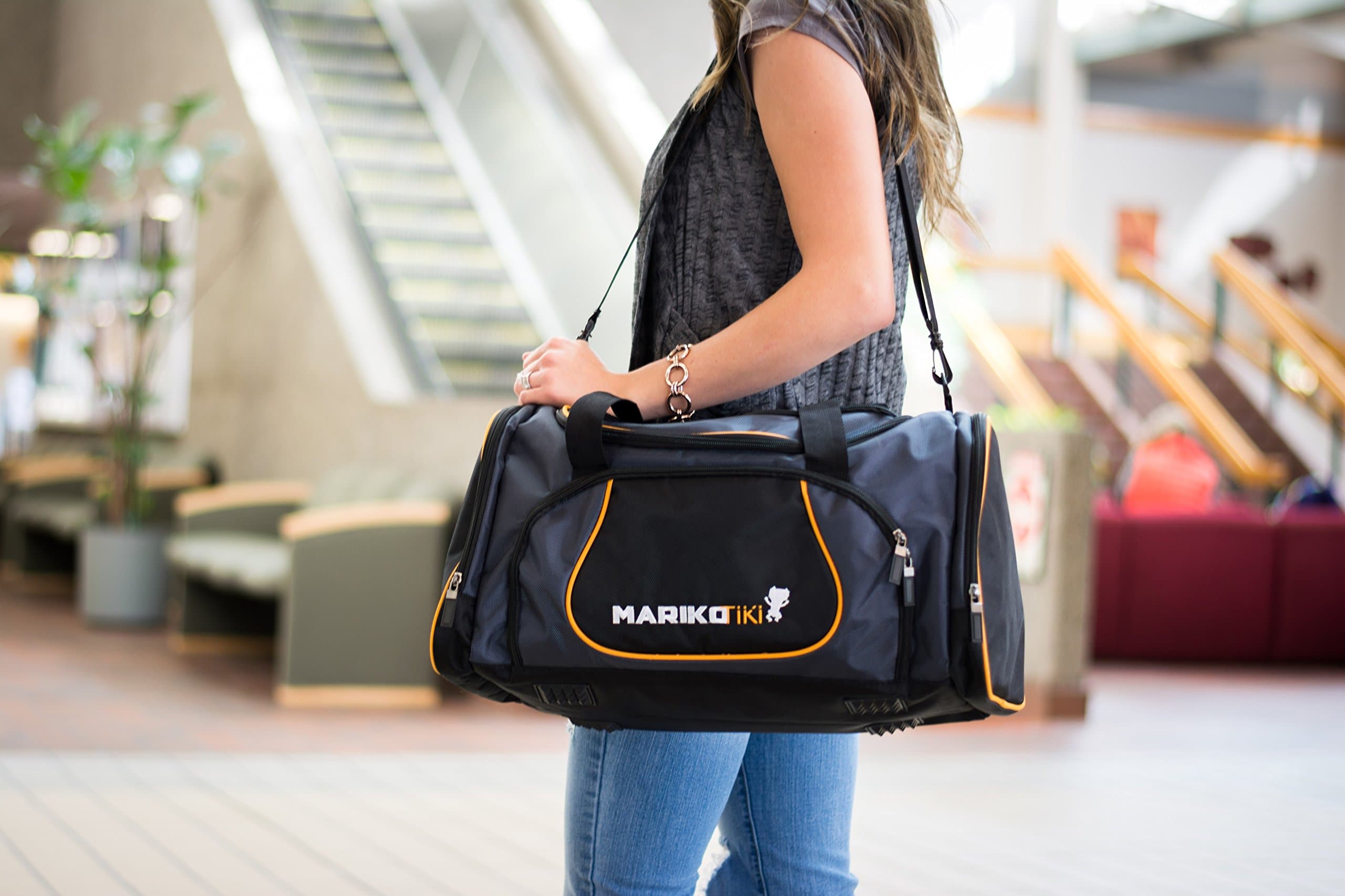 MarikoTiki Weekender Travel Duffle Bag w/ - TSA Approved Size