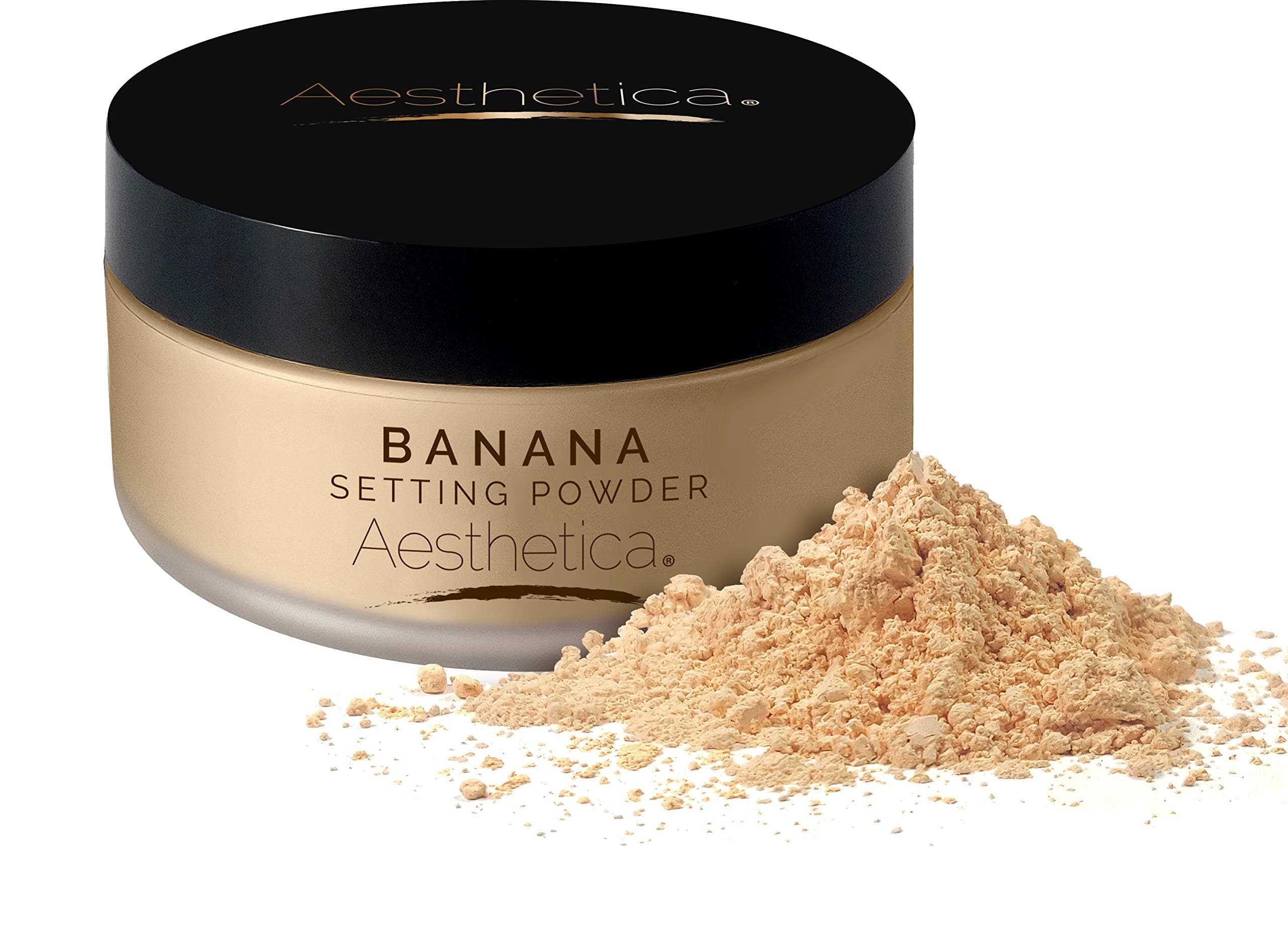 Banana Loose Setting Powder - Flash Friendly Superior Matte Finish Highlighter & Finishing Powder - Includes Velour Puff