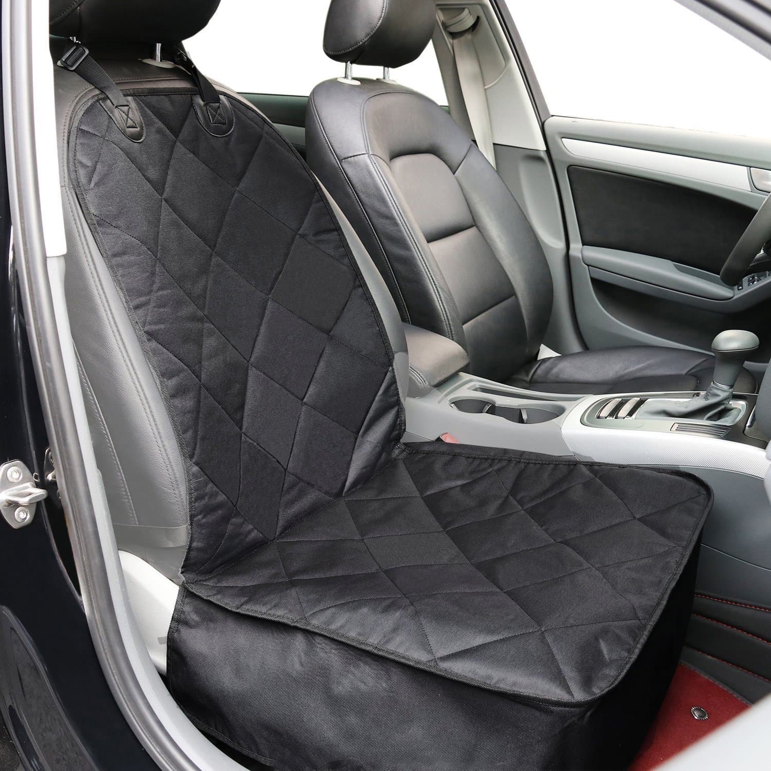 Premium Car Protective Cover for Front Seats Non-Slip Seat, Black