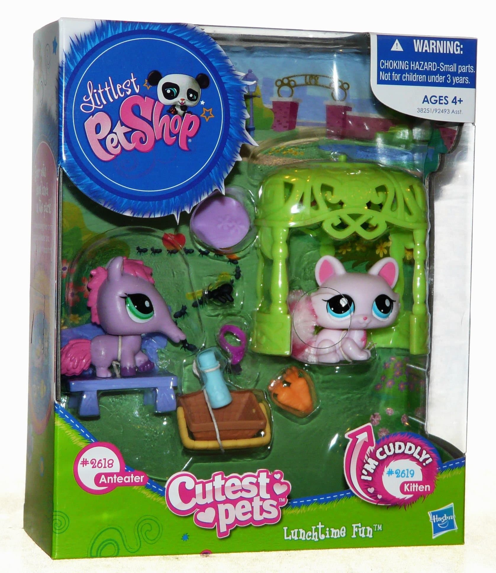 Littlest Pet Shop Cutest Pets Lunchtime Fun - Anteater 2618 & Kitten 2619