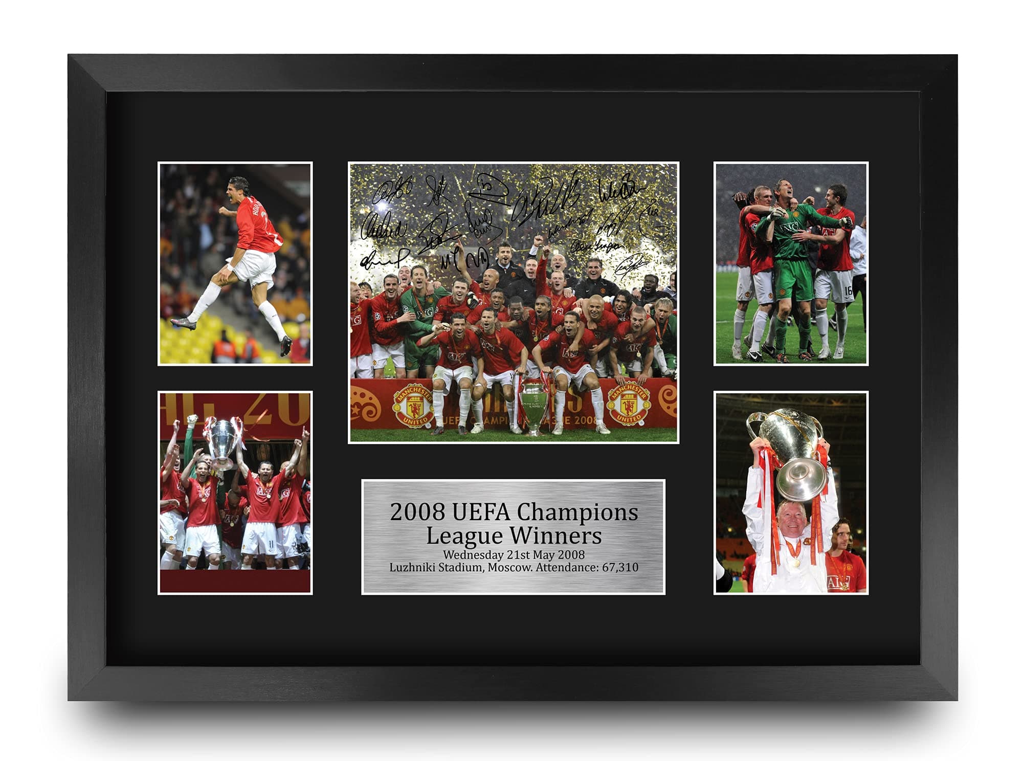 HWC Trading 2008 UEFA Euro Cup Winners 16 x 12 inch (A3) Printed Gifts Memorabilia Signed Autograph Display for Football Fans and Supporters - 16" x 12" Framed