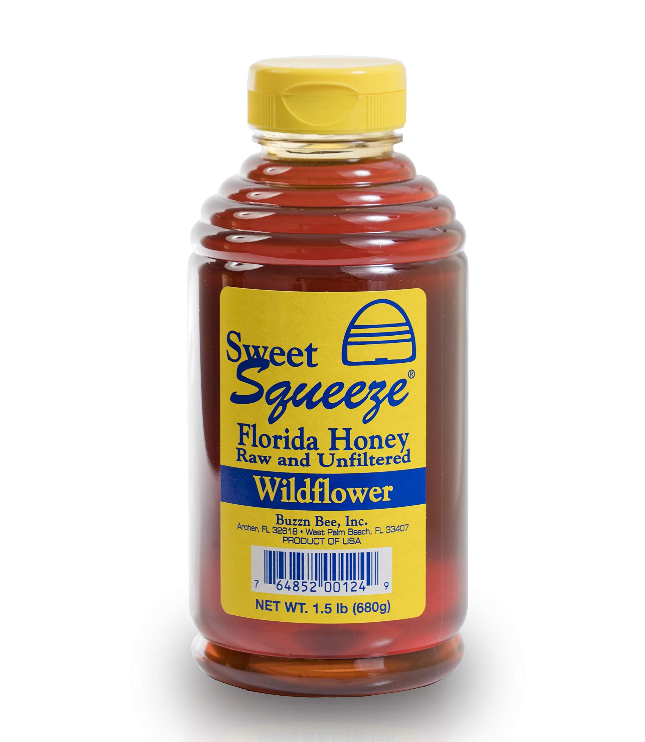 Buzzn Bee Raw Florida Honey - Unpasteurized and Unfiltered (Wildflower, 1.5 Pound)