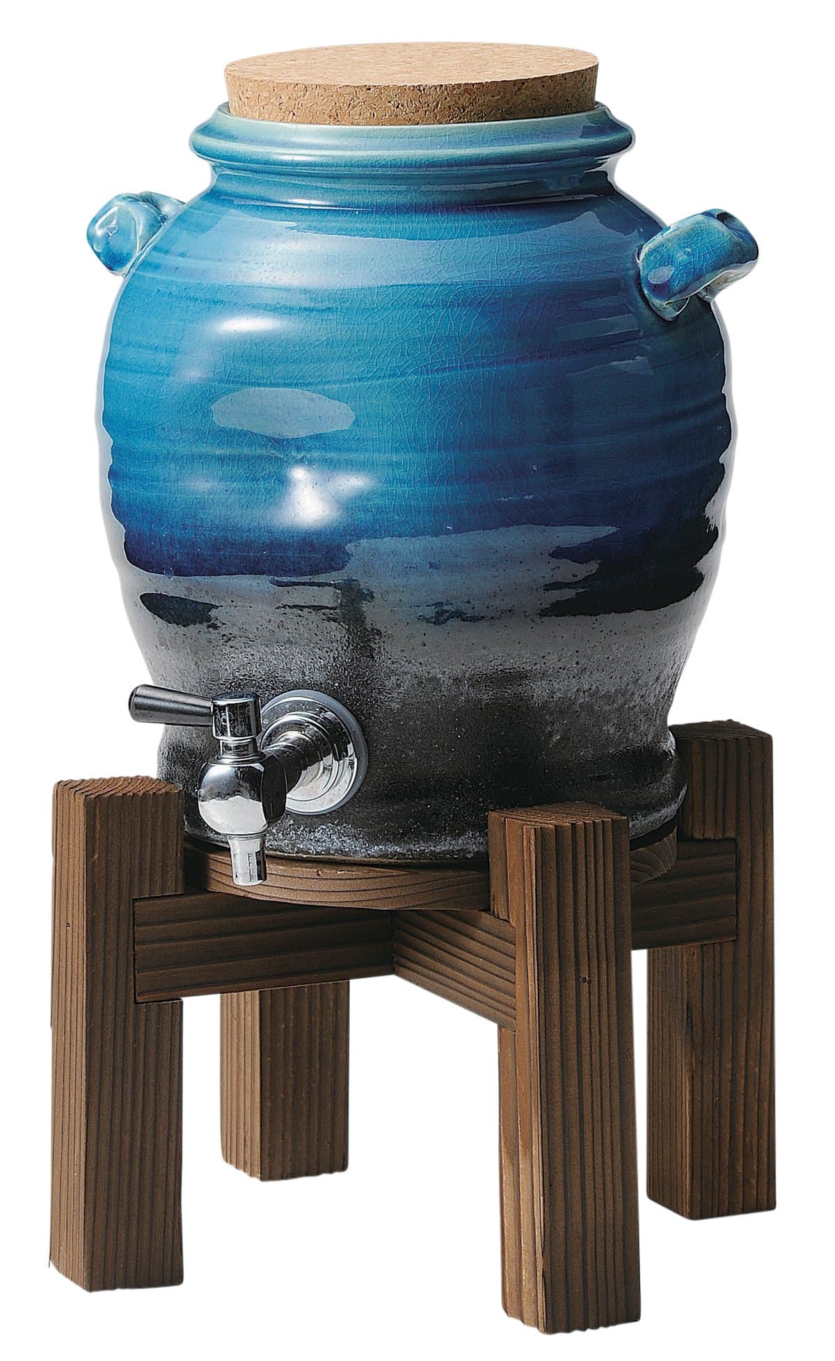 Shigaraki Echimon shochu support - server - ( with stand ) blue Vidro 3-1182