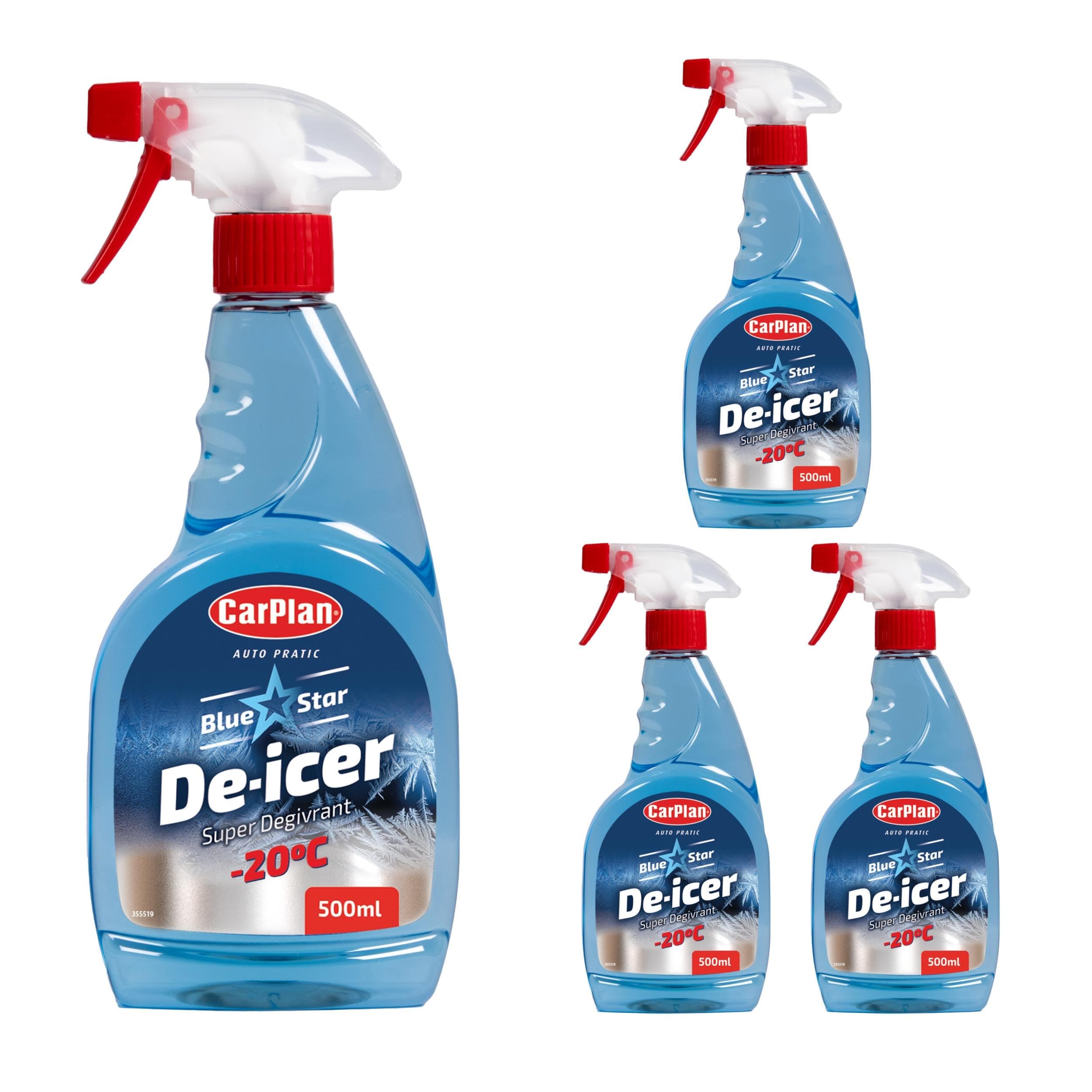 TDI501 Blue Star Winter De Icer Trigger Spray 500ml x 4