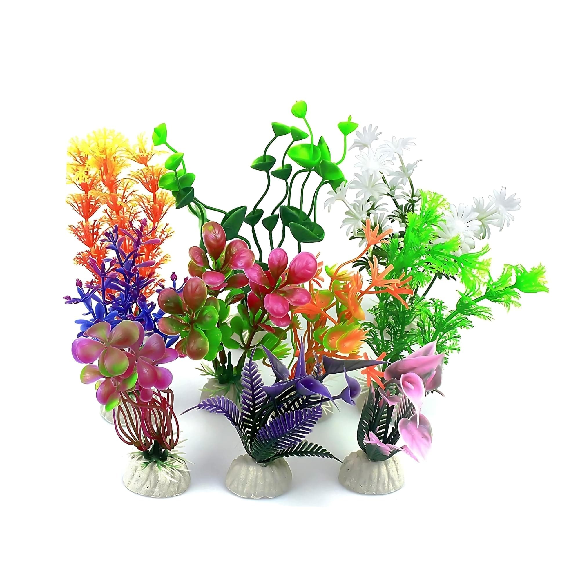 Buraq 10 Pcs Aquarium Artificial Plant, for Aquarium Decoration, Functioning Healthy Fish Tank, Accessories for Fish Tank (Pack of 10)
