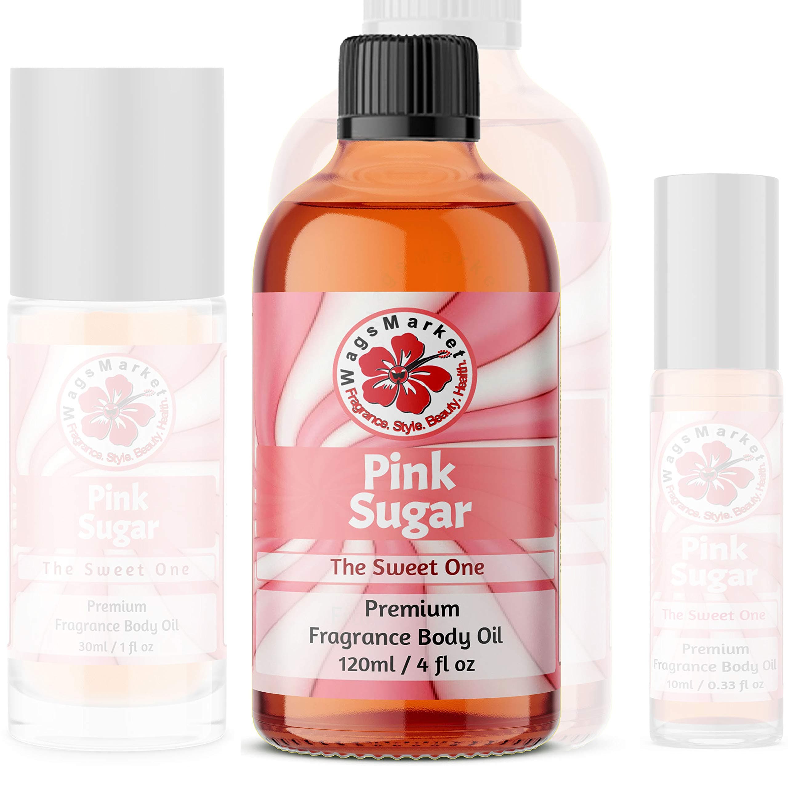 Pink Sugar Perfume Oil, Choose from 0.33oz Roll On to 4oz Glass Bottle (4oz Glass Bottle)