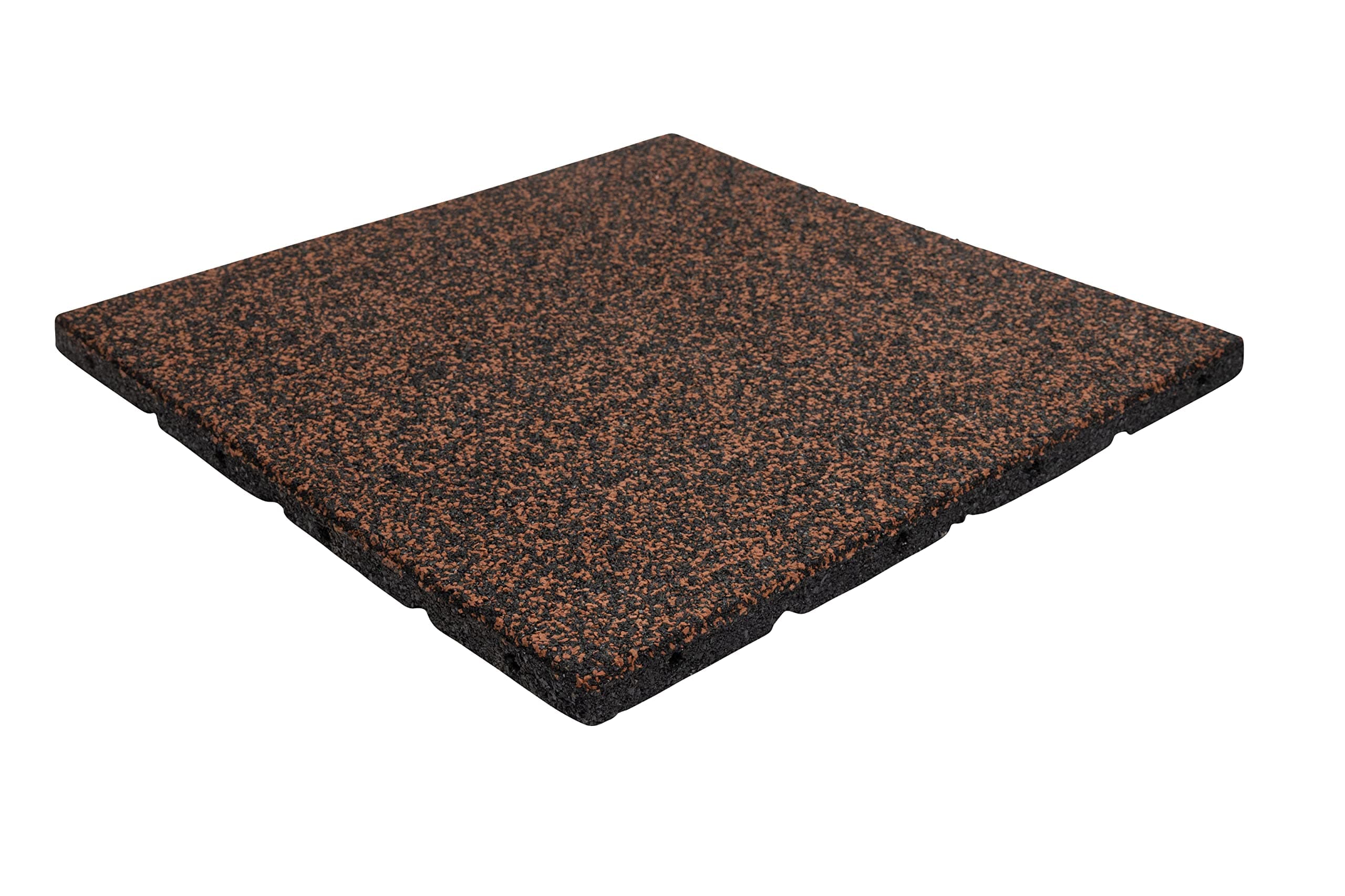 Playsafer Elevate Rubber Playground Tiles - 1" Thick High Density Interlocking Shock Absorbent Safety Tile for Playgrounds, and Exercise Equipment - 20" X 20" (10 Tiles - 27 Sq. Ft. - Brown)