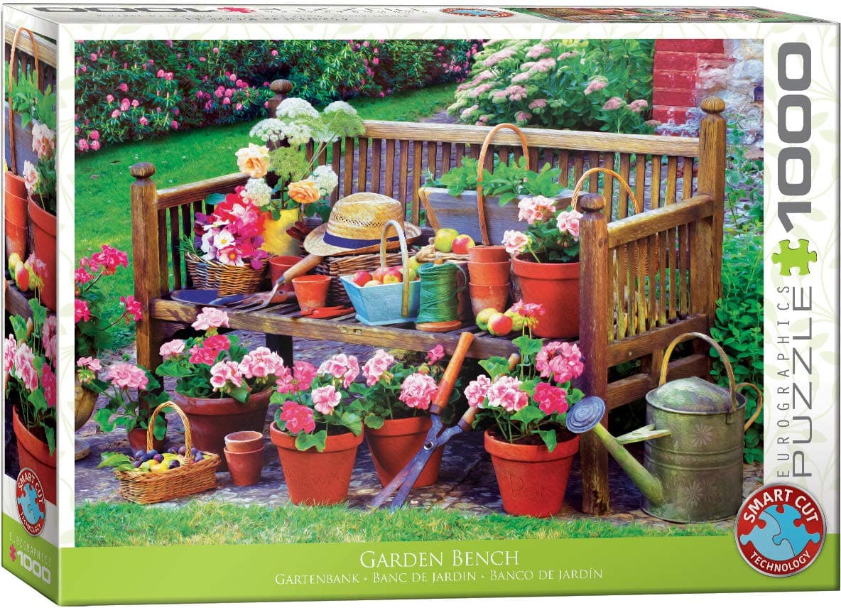 EuroGraphicsEG60005345 Garden Bench Puzzle, Various, 1000