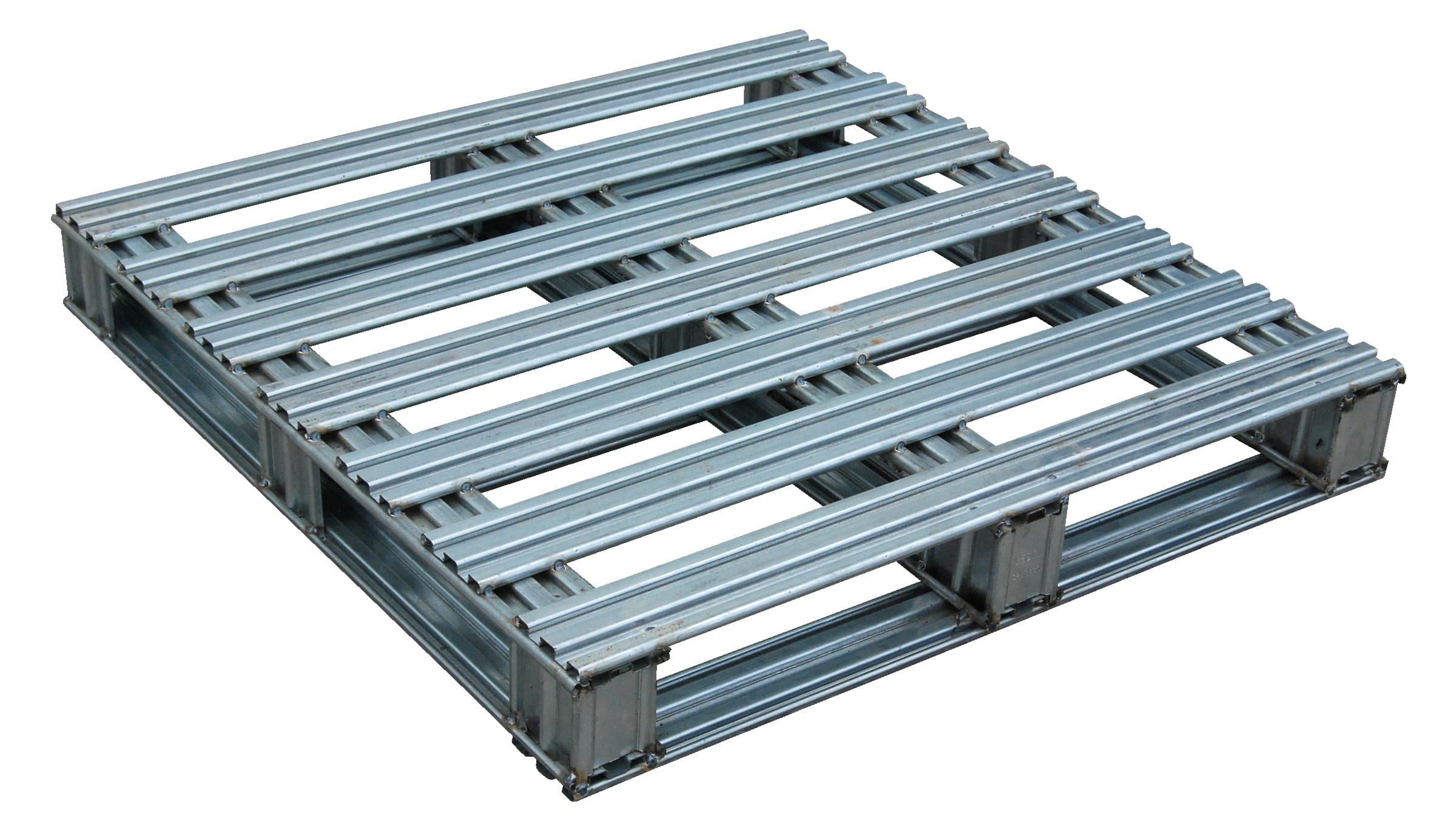 Vestil SPL-3636 Galvanized Steel Pallet 36 in. x 36 in. x 4-3/4 in. 8,000 Lb. Floor Capacity Gray