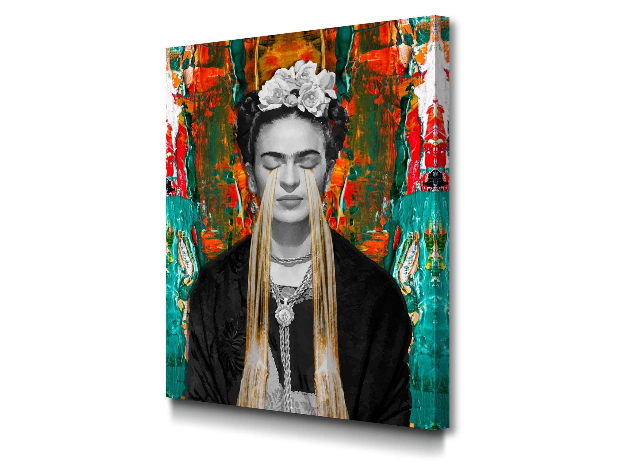 Foto Canvas Wall Art Frida Kahlo | Modern Canvas Prints - Home Decor - Wall Art Prints | 12 x 16 (30 x 40 cm) Ready To Hang Artwork For Living Room Decoration - Wall decoration - Bedroom Decor