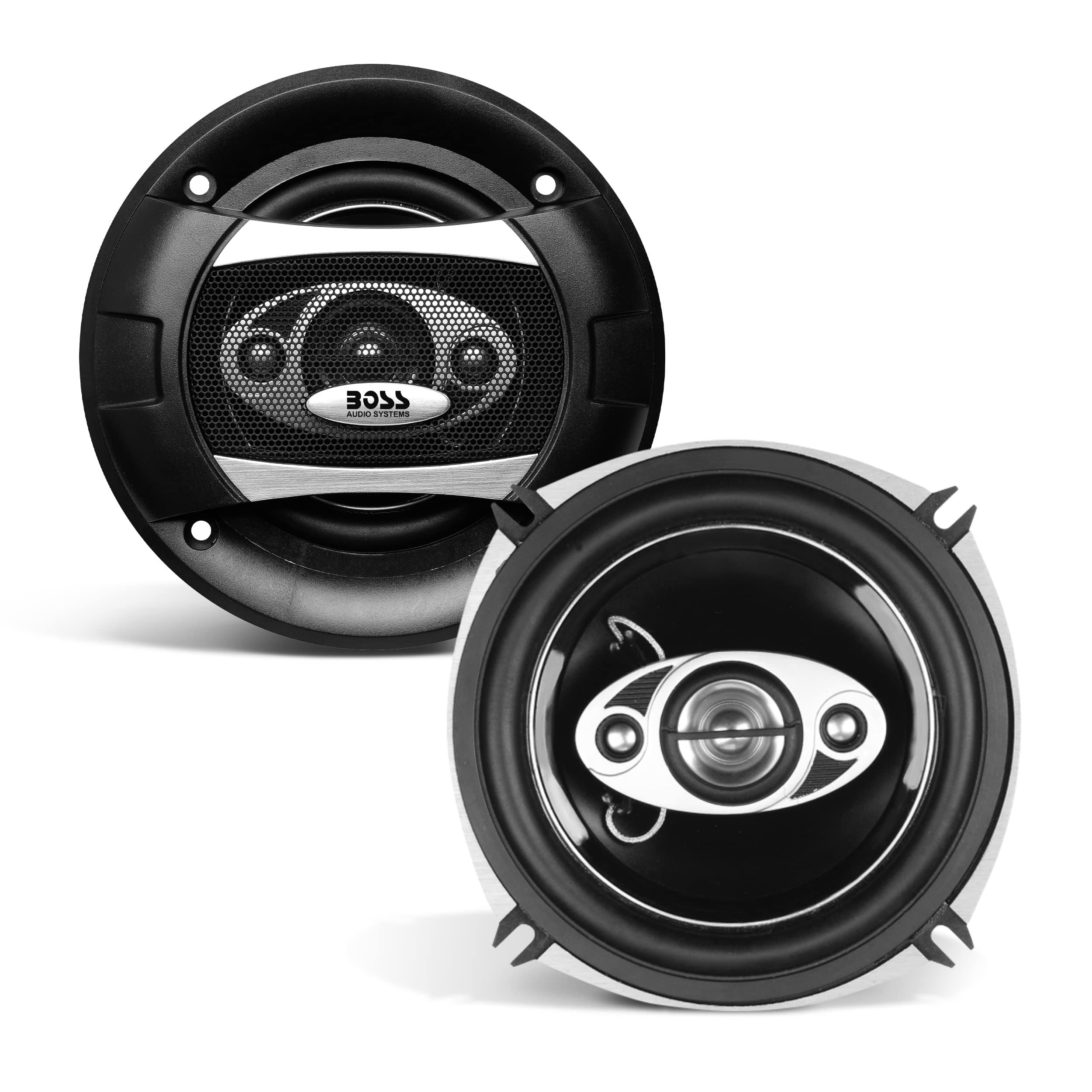 P55.4C Phantom Series 5.25 Inch Car Stereo Door Speakers - 300 Watts Max, 4 Way, Full Range Audio, Tweeters, Coaxial, Sold in Pairs