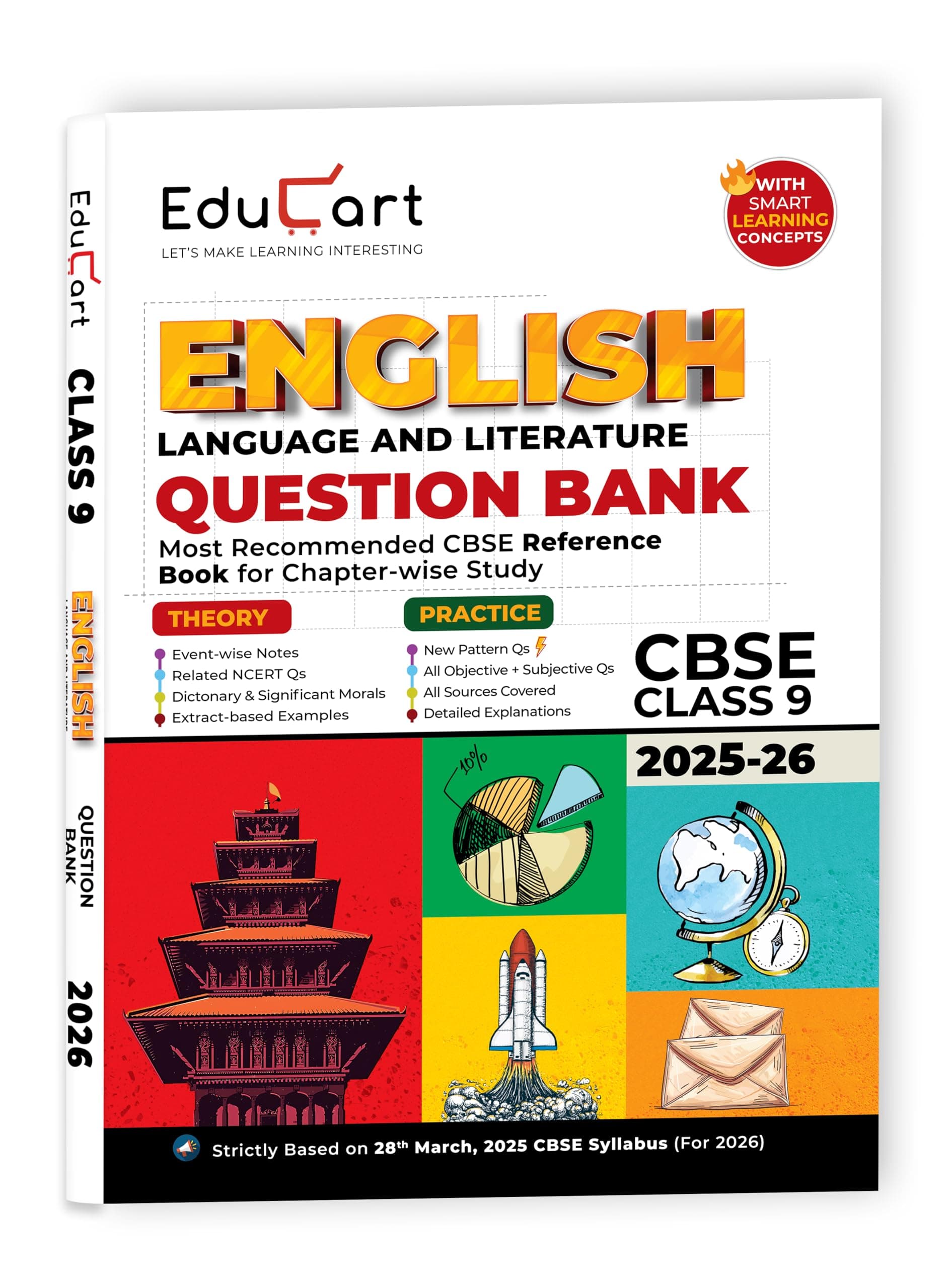 Educart CBSE Question Bank Class 9 English Language and Literature 2025-26 on new Syllabus 2026 (Most Recommended NCERT based Reference Book) Paperback – 14 April 2025