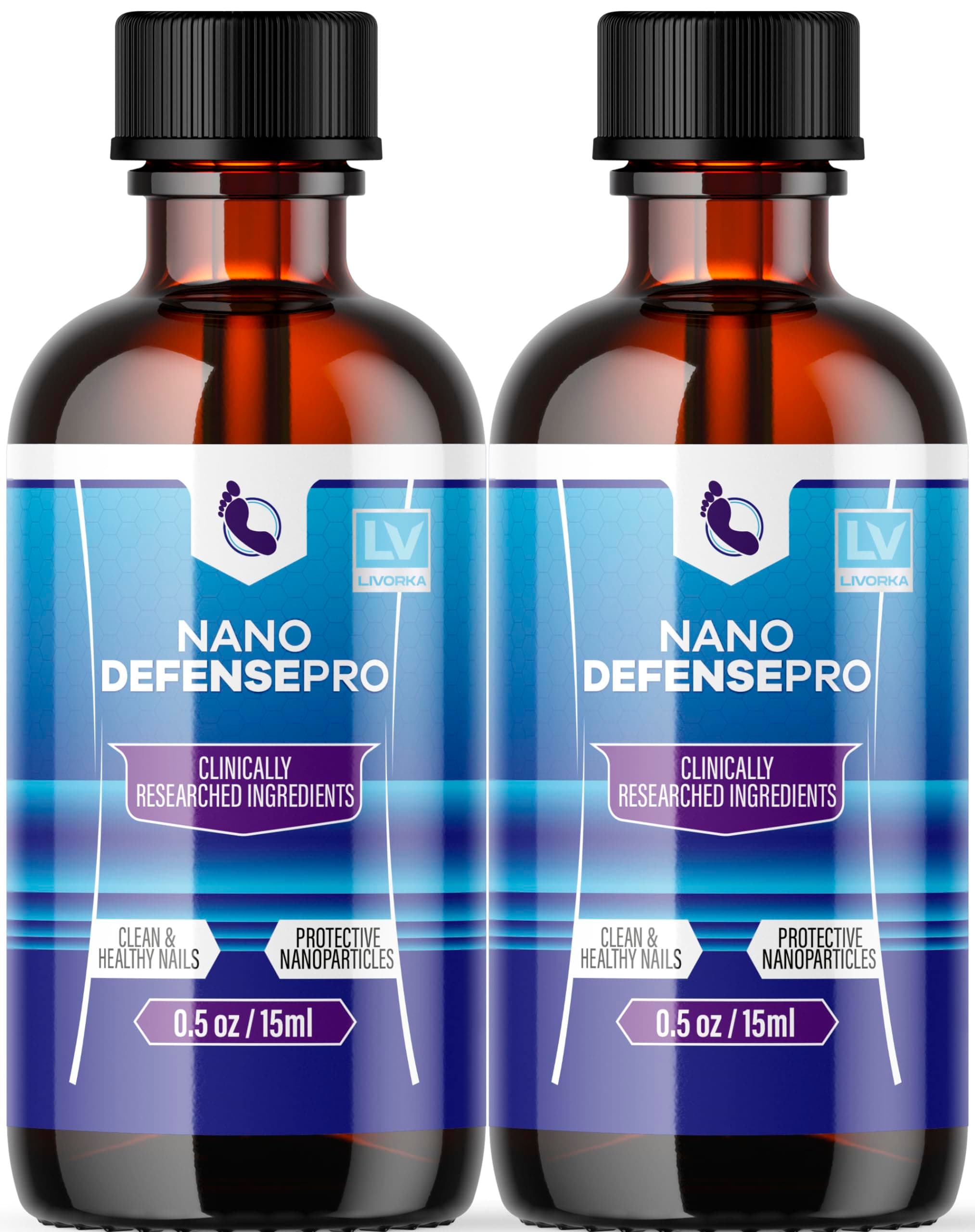 (2 Pack) Nano Defense Pro - Official Nano Defense Pro Premium Toenail Treatment Drops, NanoDefense Pro Liquid Solution All Natural Support Healthy Skin & Nails Advanced Formula, 2 Bottles for 60 Days