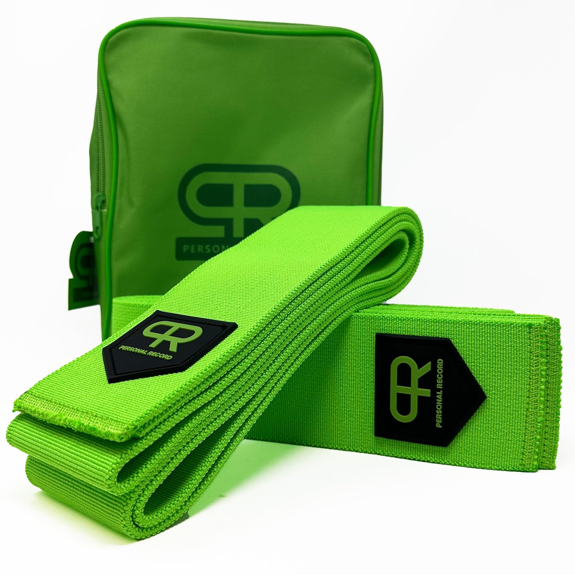 Heavy Duty Extra Wide Knee Wraps for Weightlifting - Premium Pair with Easy Adjustments and Secure Fit, Quality Knee Wraps, Reinforced Stitching Knee Straps for Powerlifting (Neon)