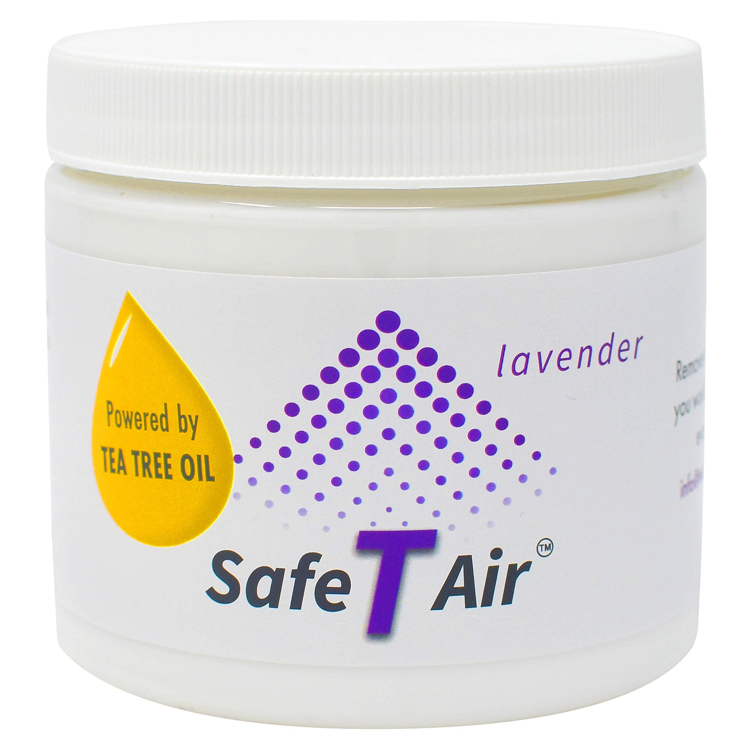Natural Air Lavender Freshener Deodorizer with Lavender and Australian Tea Tree Essential Oil 14 Ounce Jar | For Homes, Cars, Boats, RVs