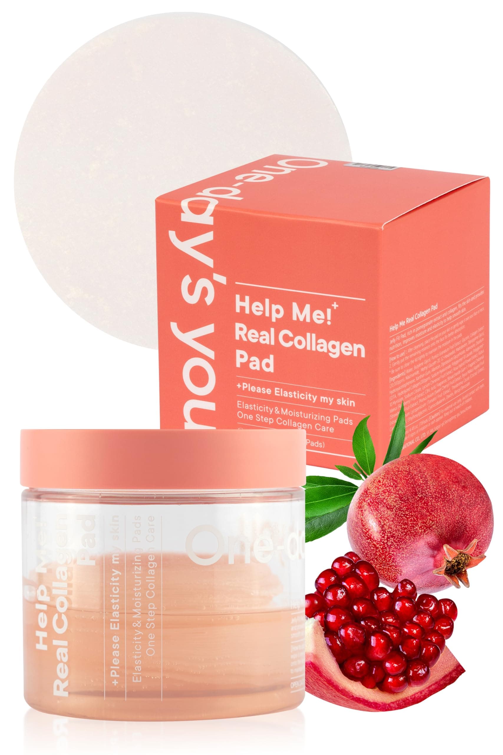 One-Day's You Real Collagen Pad - 70 Pads for Skin Firming, Moisturizing, and Elasticity Care - Korean Skincare for Daily Use