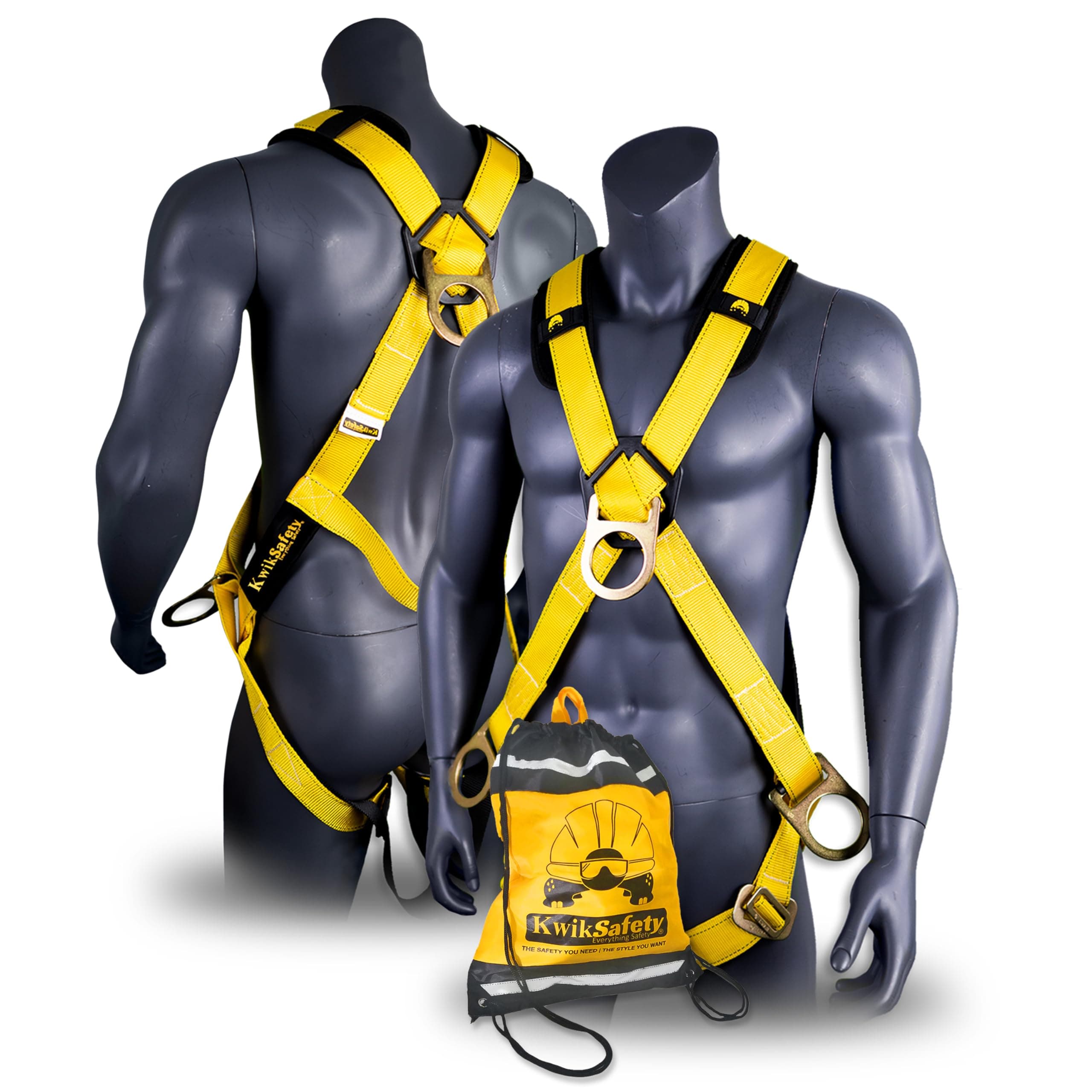 Charlotte, NC - MONSOON Safety Harness [4 HEAVY DUTY D-RINGS] ANSI OSHA Safety Harness Fall Protection Kit