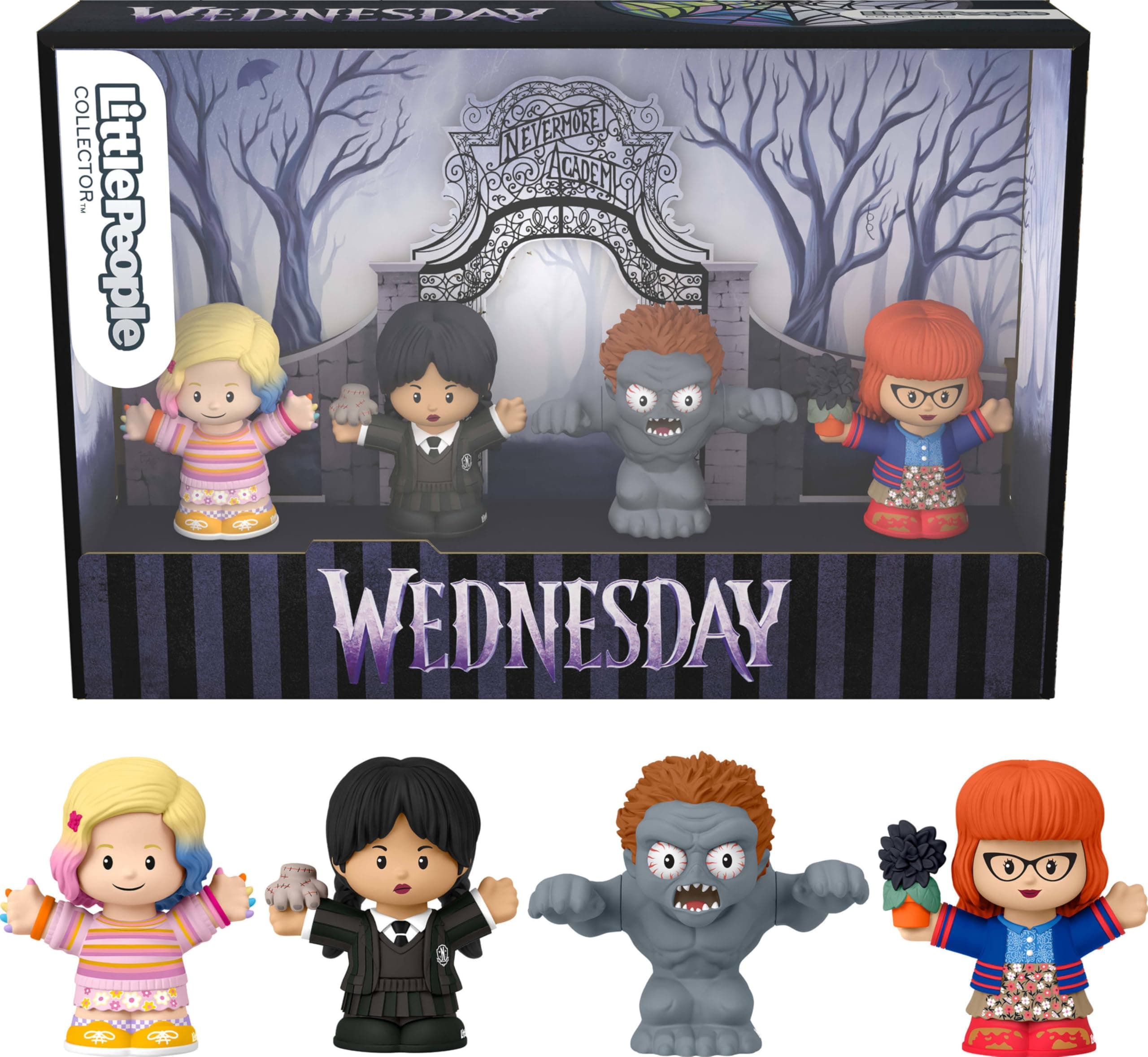Wednesday TV Series Special Edition Set for Adults & Fans, 4 Figures in Display Package