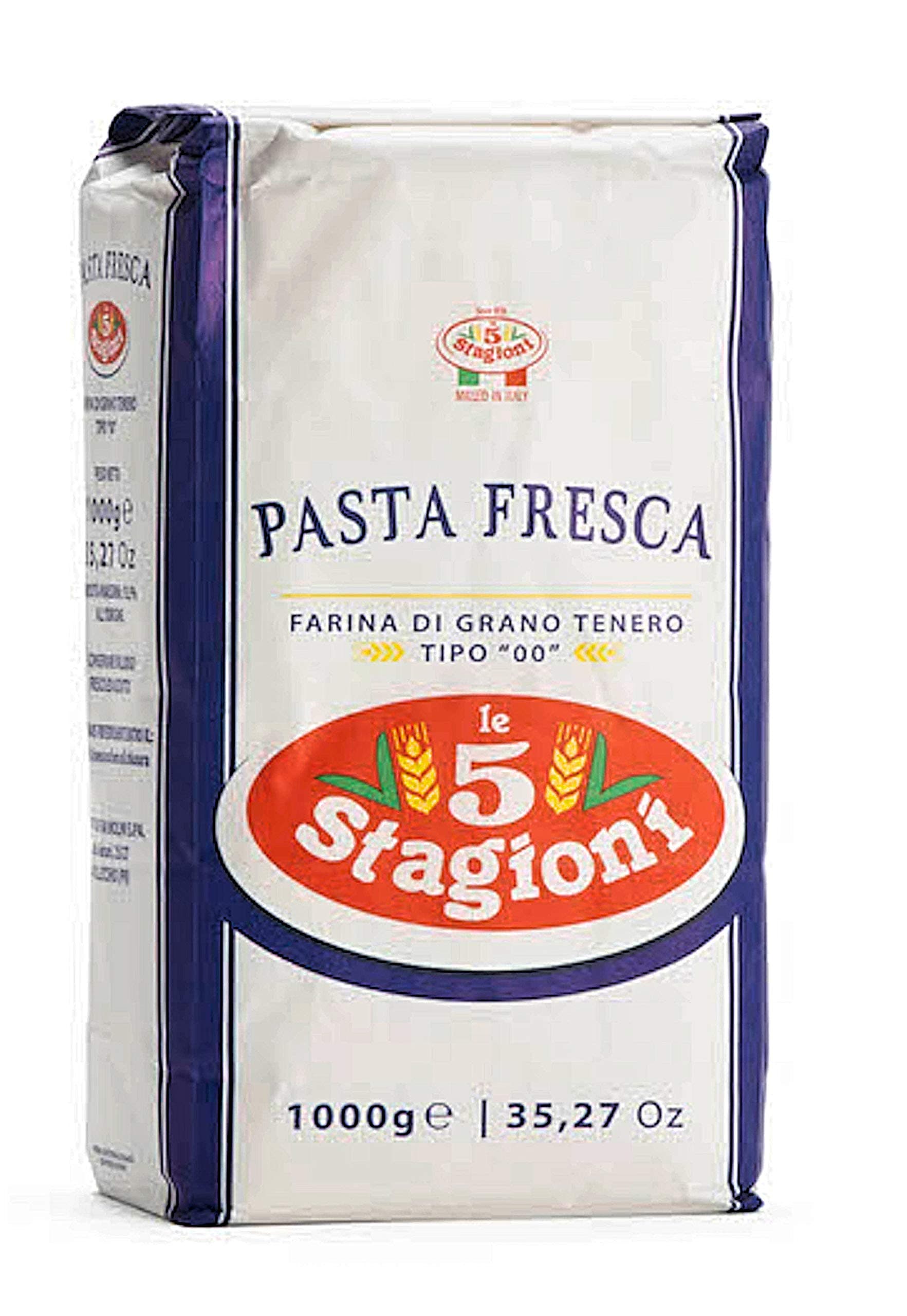 Le 5 Stagioni Pasta Fresca "00" Italian Soft Wheat Flour 2.2 Pound Package
