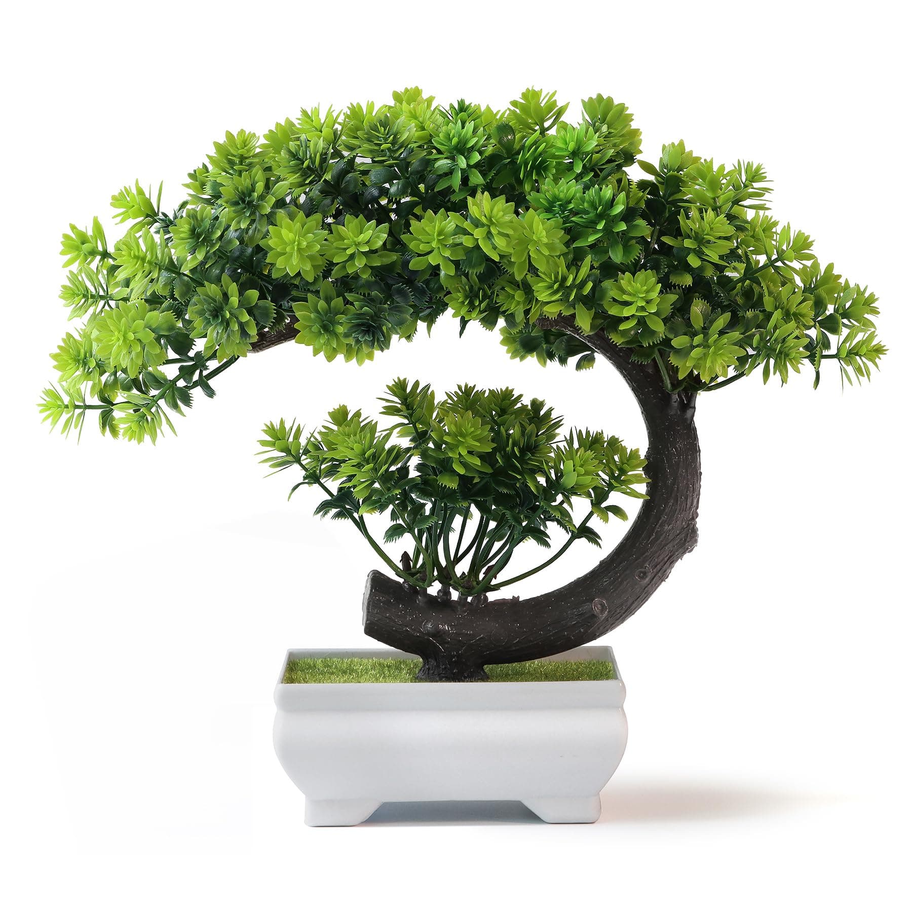 Small Artificial Bonsai Tree Desk Decor Fake Plants, Tall 8.5"