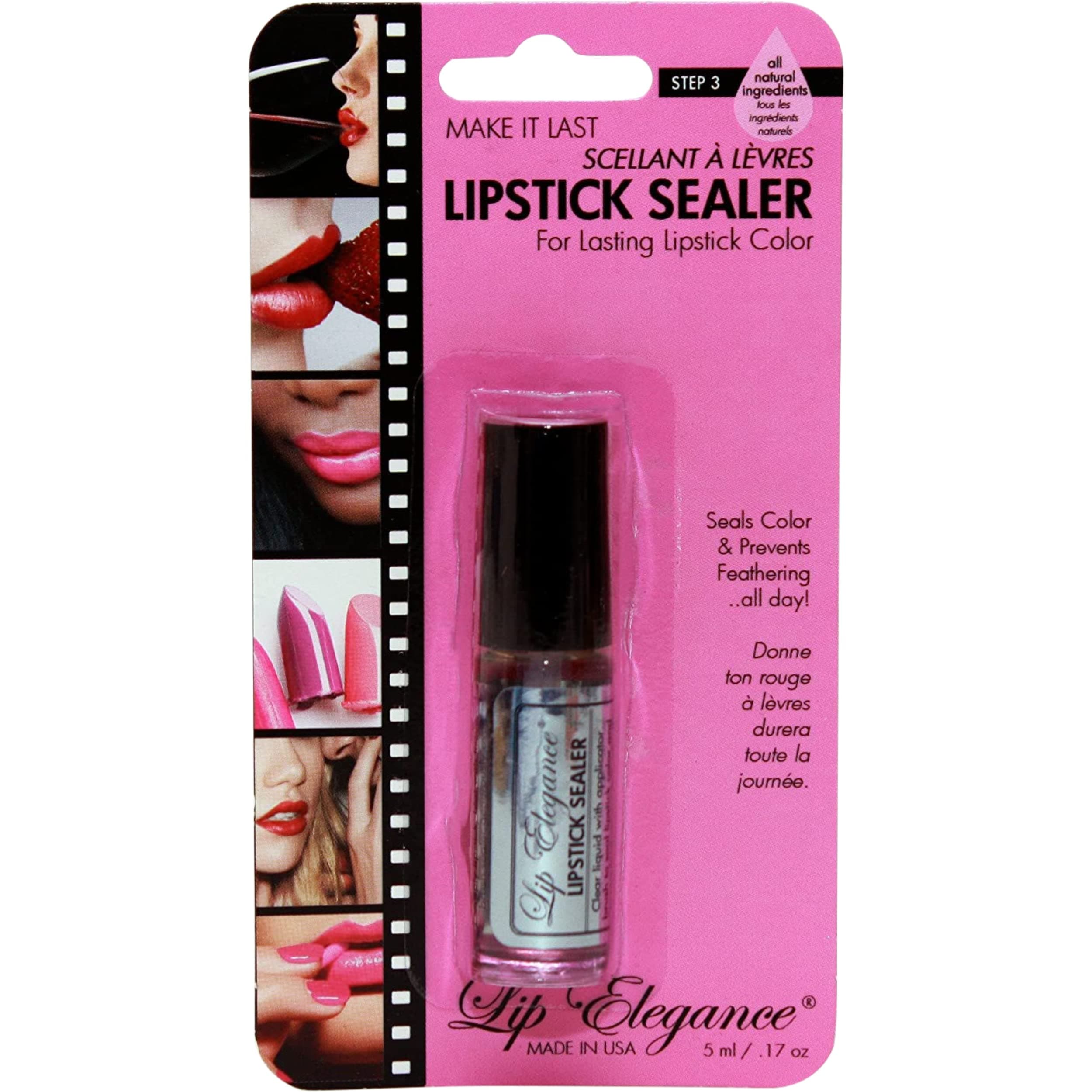 Lipstick Sealer - Long Lasting Lipstick Sealer with Brush Applicator - Waterproof, Smudge Proof, Oilproof - All Day Liplock Effect 0.17 Fl Oz