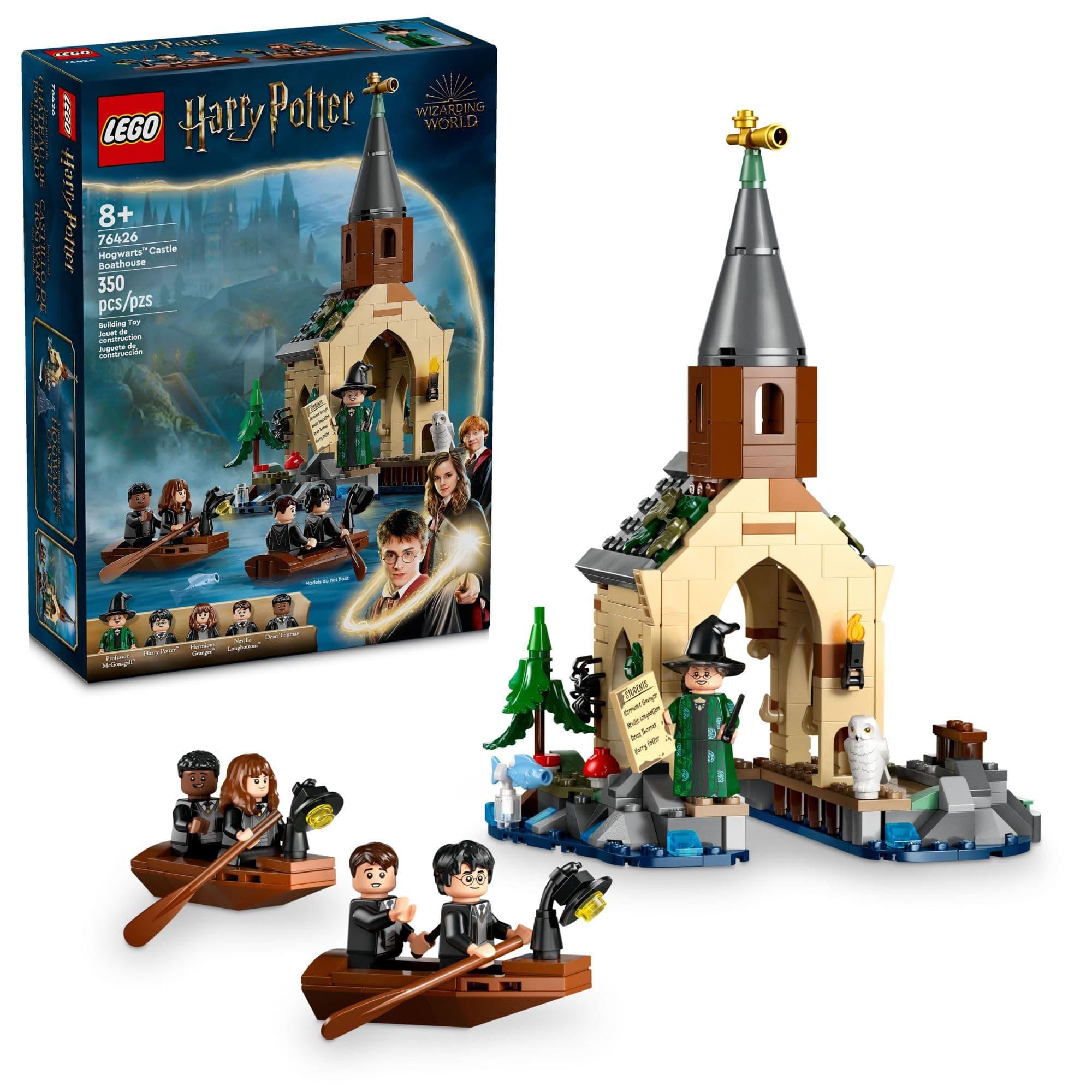 LEGO Harry Potter Hogwarts Boathouse Building Toy - Harry Potter Toy for Kids, Girls, Boys, Ages 8 and Up, Includes 5 Minifigures - 76426