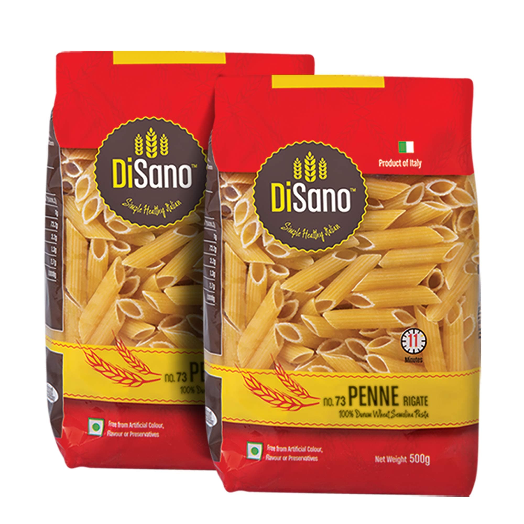 DiSano Durum Wheat Pasta, Penne, 1kg (2 x 500g)